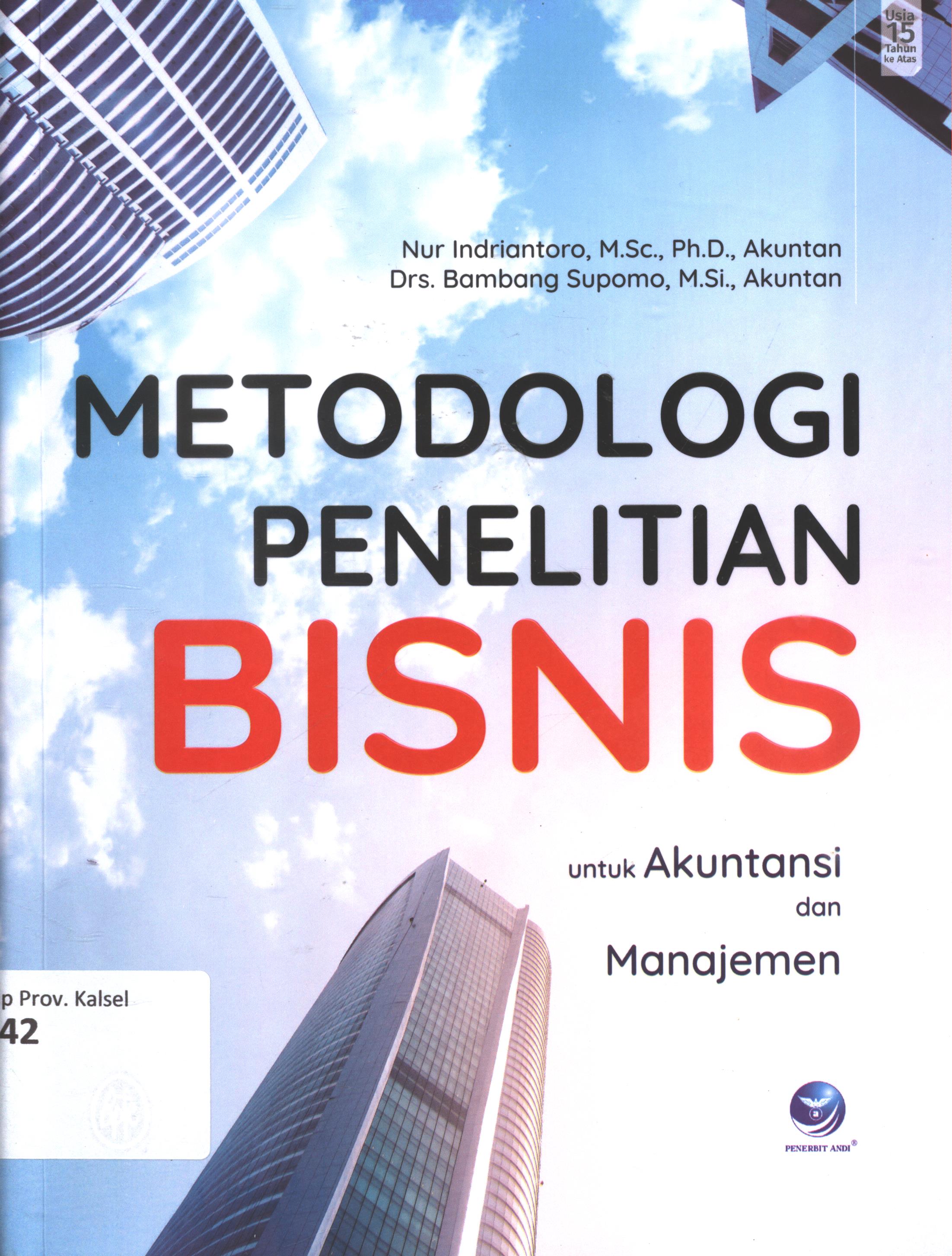 Cover Metode Penelitian Bisnis / Sugiyono ; editor, Apri Nuryanto