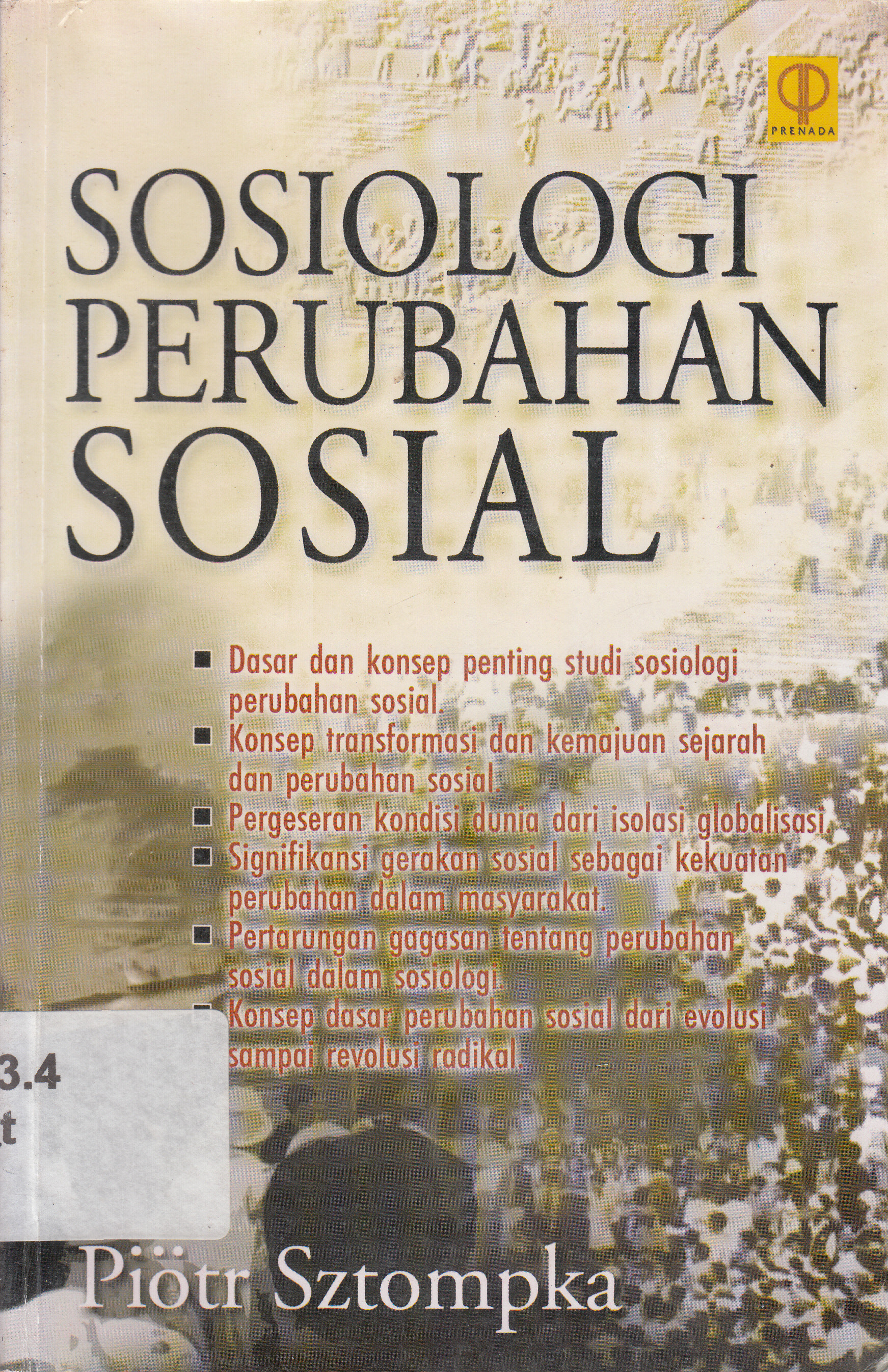 Cover Sosiologi perubahasn sosial / Piotr Sztompka
