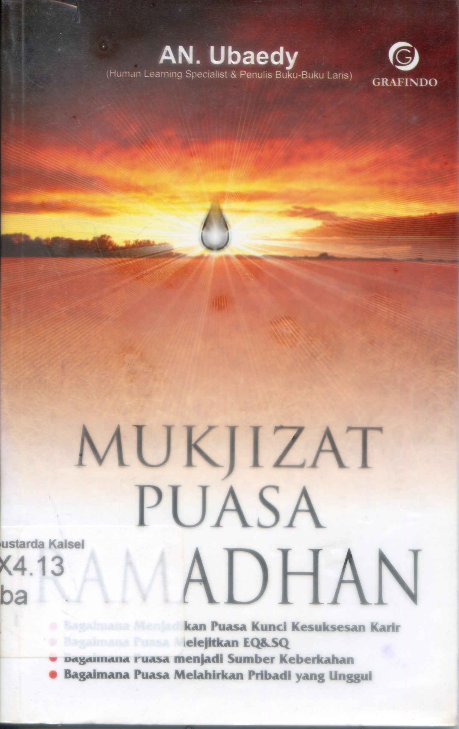 Cover Mukjizat puasa ramadhan / AN. Ubaedy ; editor, Hery Sucipto, Adi Syahlani