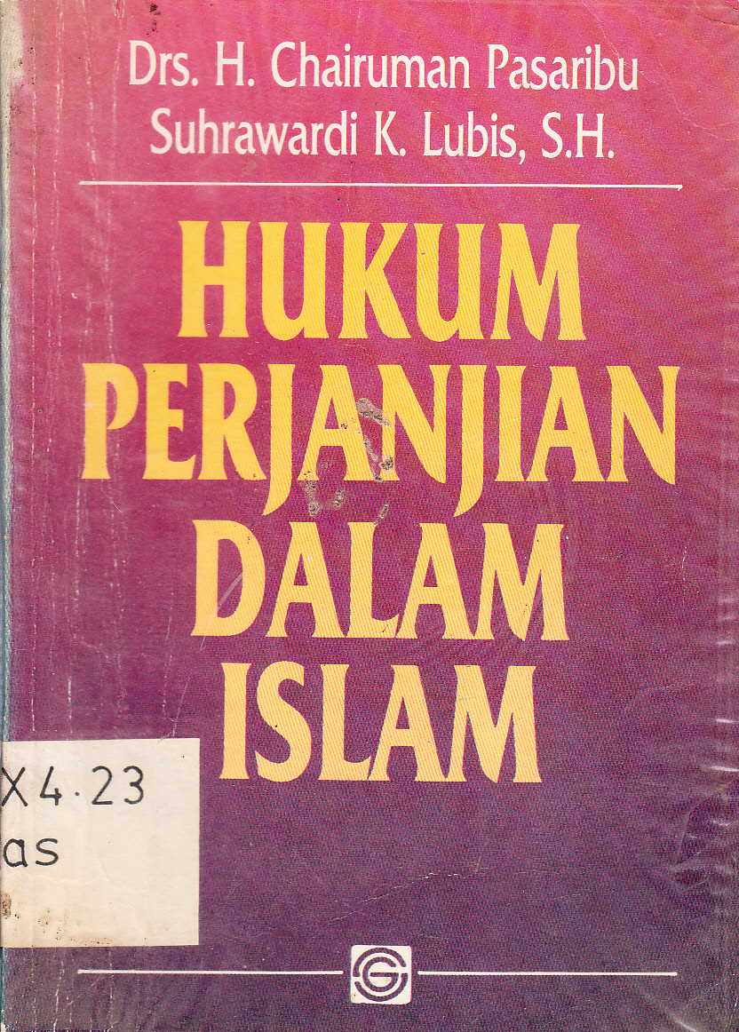 Cover Hukum perjanjian dalam islam / Pasaribu, H. chairuman , Suhrawardi K. Lubis