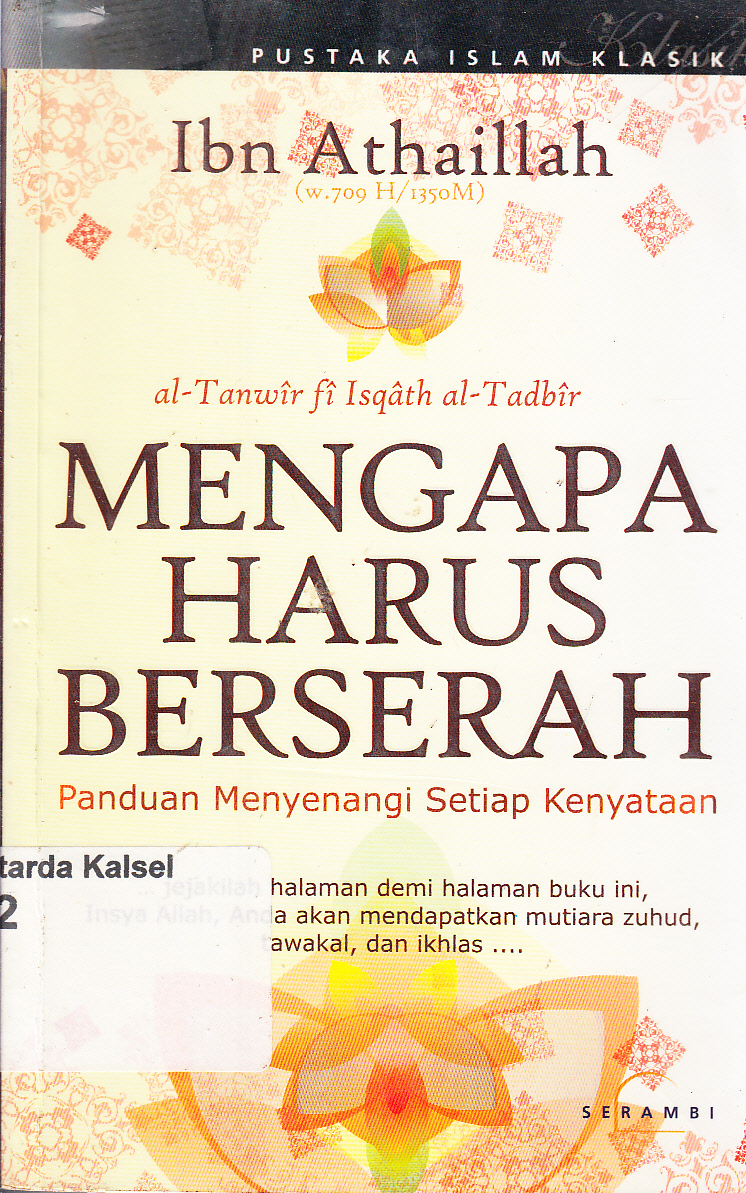 Cover Mengapa harus berserah: panduan menyenangi setiap kenyataan