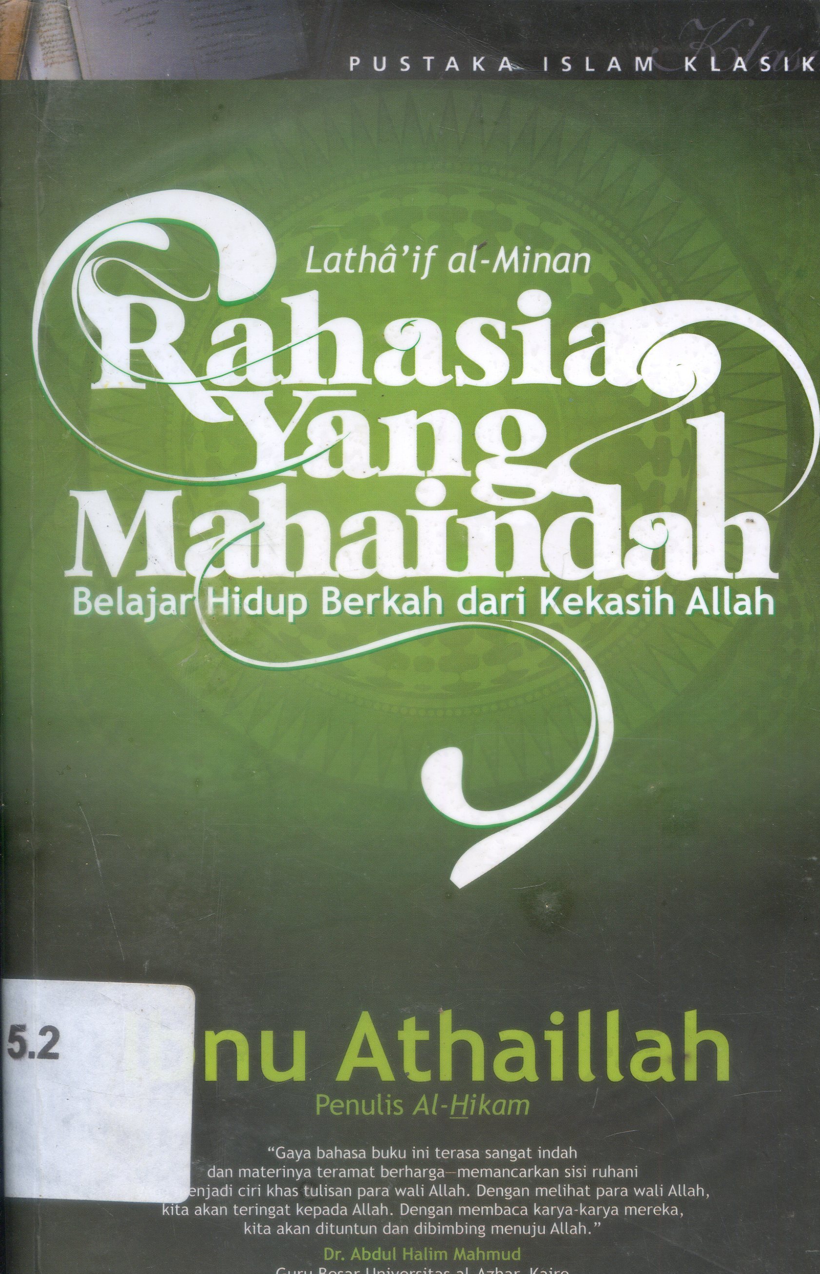 Cover Rahasia YAng Mahaindah : Belajar Hidup Berkah Dari kekasih Allah