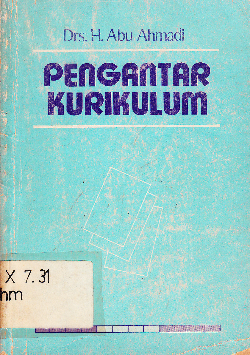 Cover Pengantar kurikulum / H. Abu Ahmadi