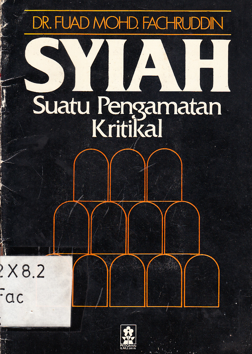 Cover Syiah Suatu Pengamatan Kritikal / Fuad Mohd. Fachruddin