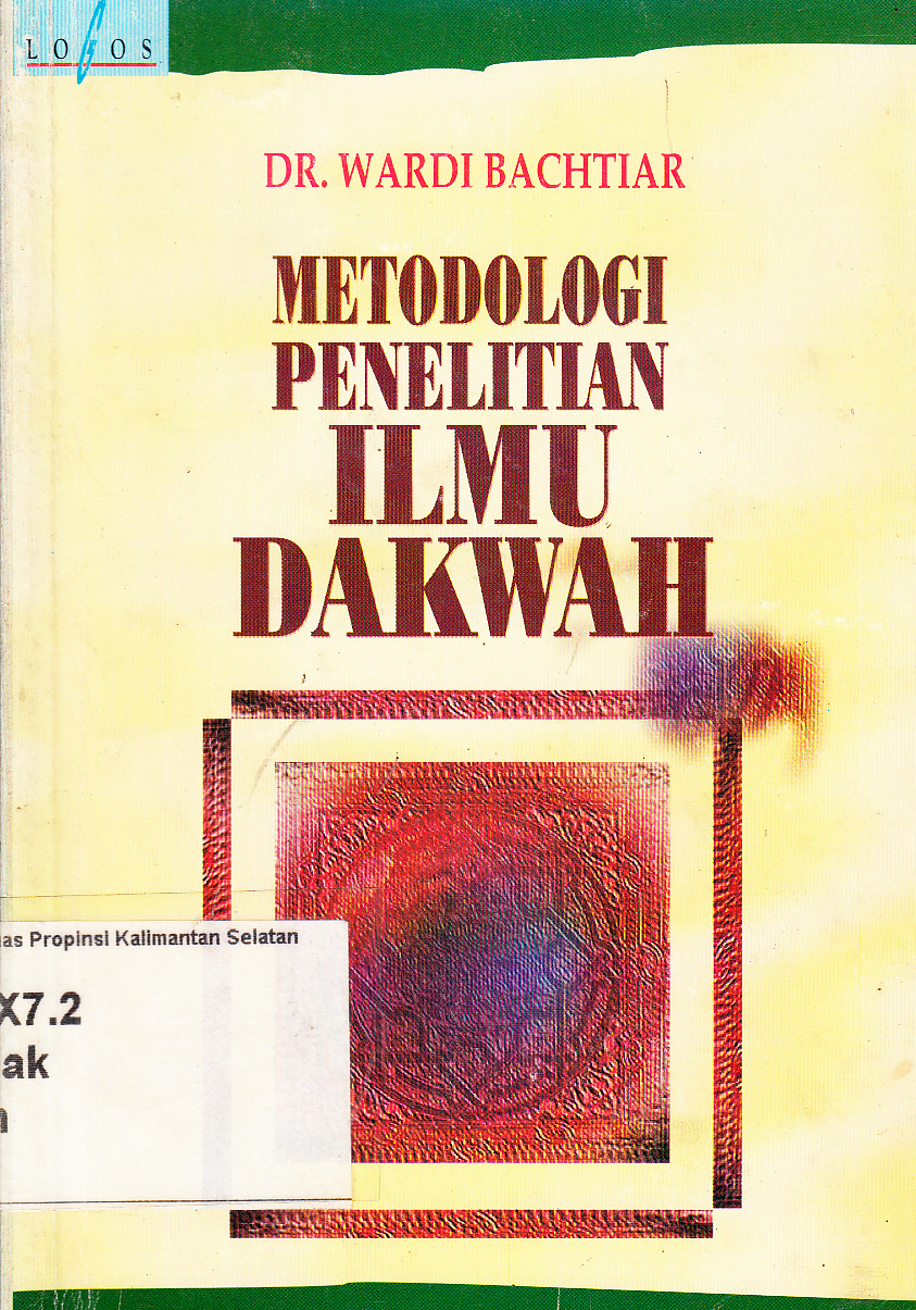 Cover Metodologi penelitian ilmu dakwah / Wardi Bachtiar