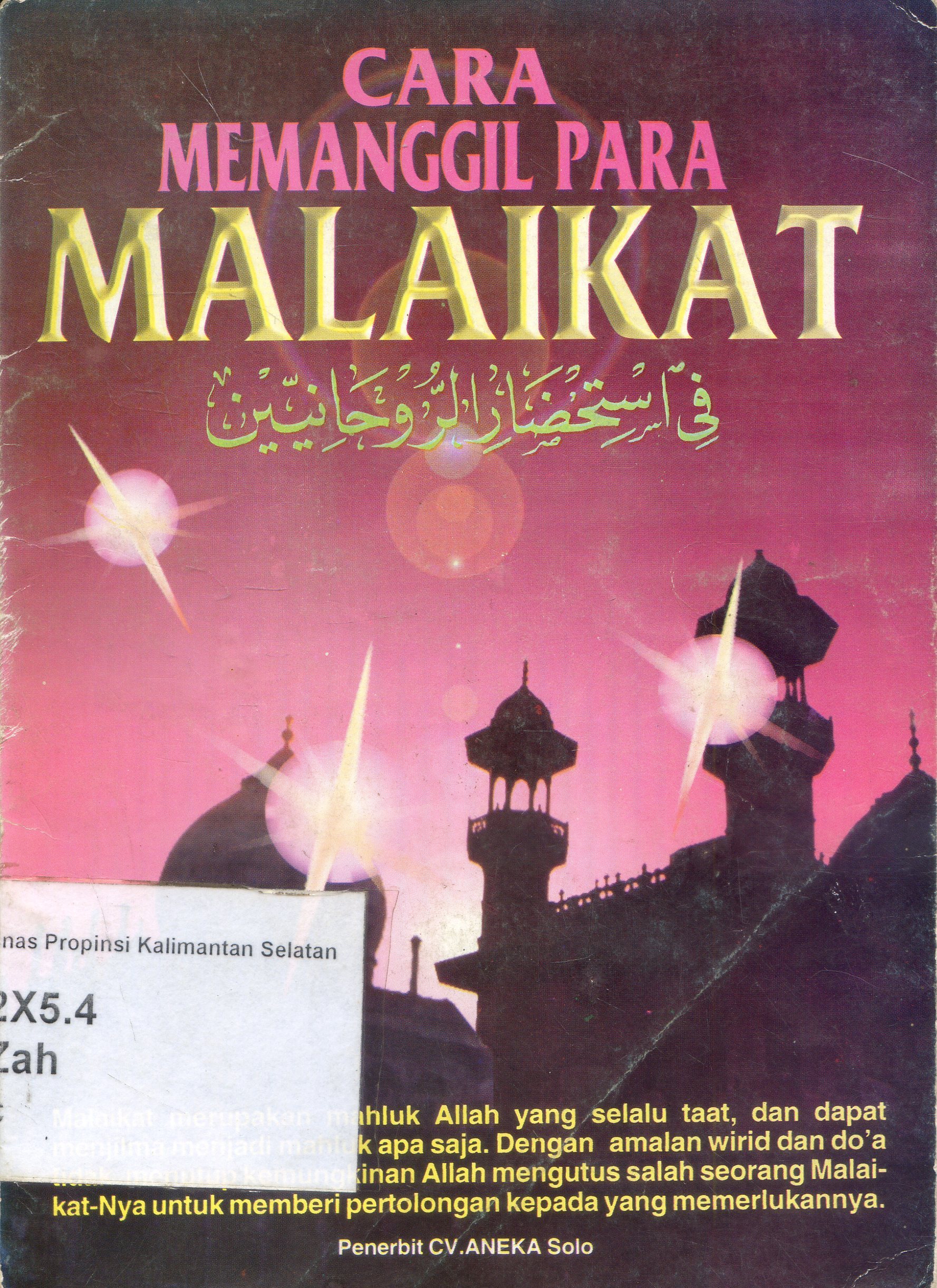 Cover Cara Memanggil Para Malaikat / Abd. Hamid Zahwan