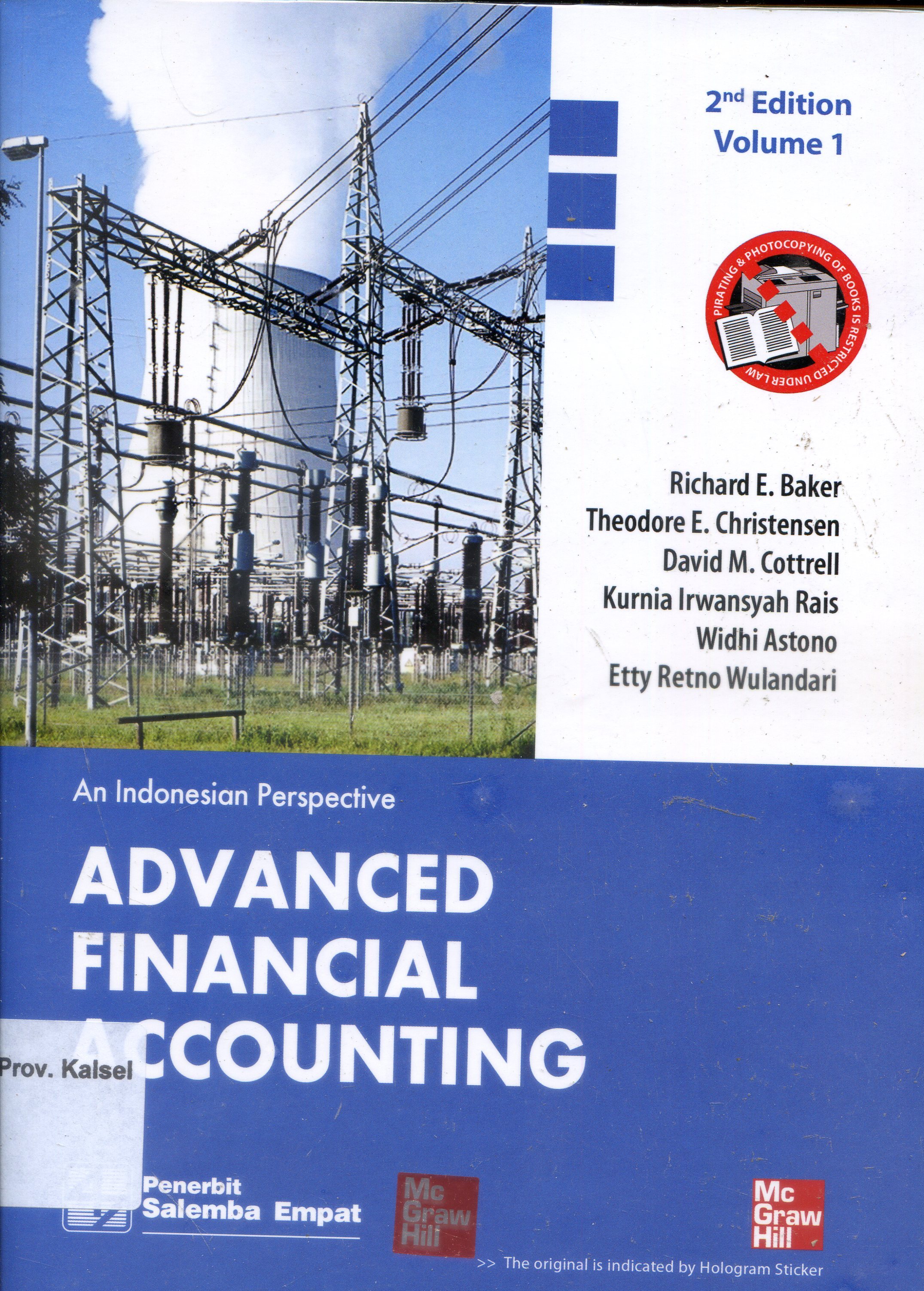 Cover Advanced Financial Accounting : An indonesia Perspective / Richard E. Baker, Theodore, David M