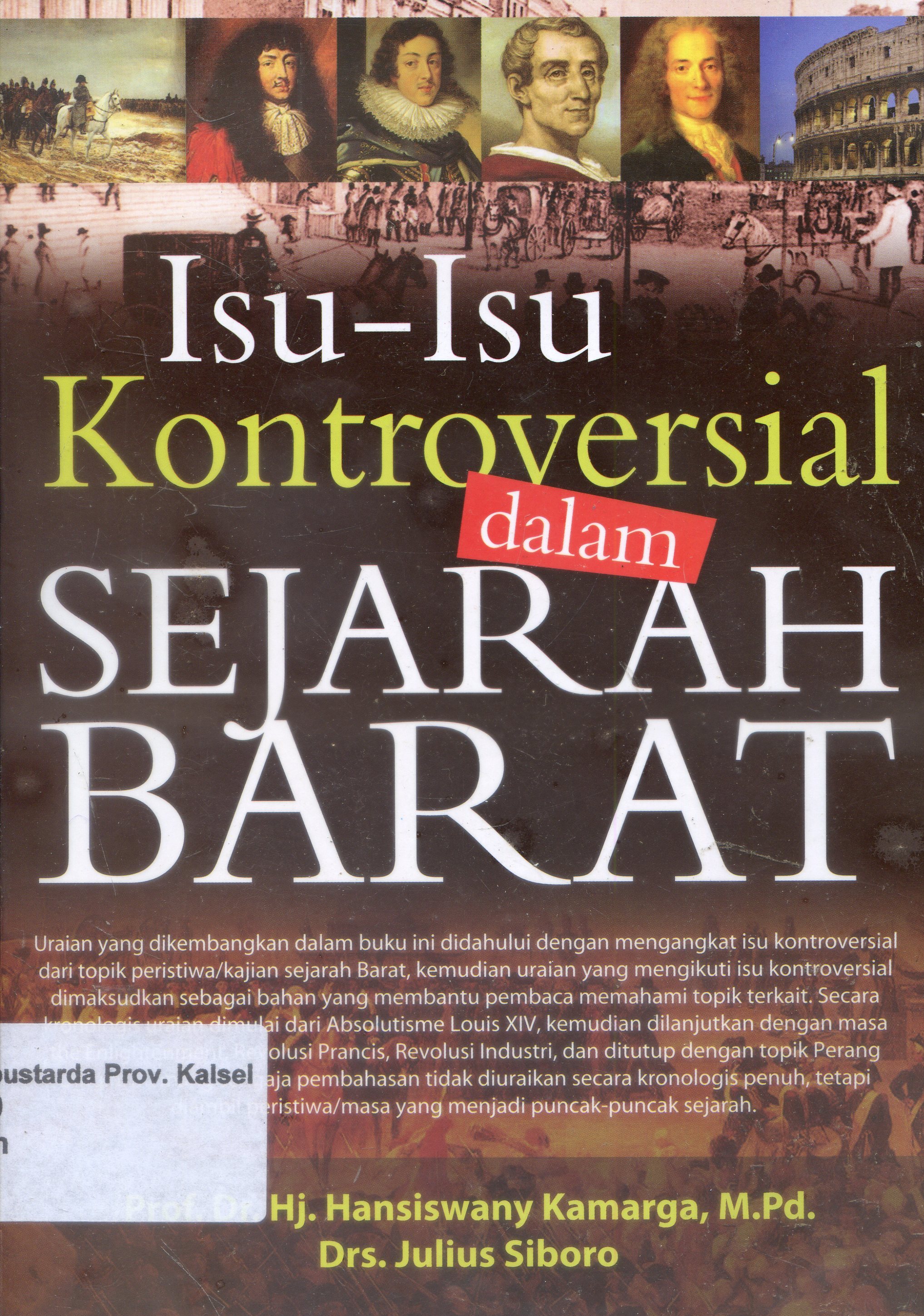 Cover Isu-isu Kontroversial Dalam Sejarah Barat / Hansiswany Kamarga, Julius Siboro