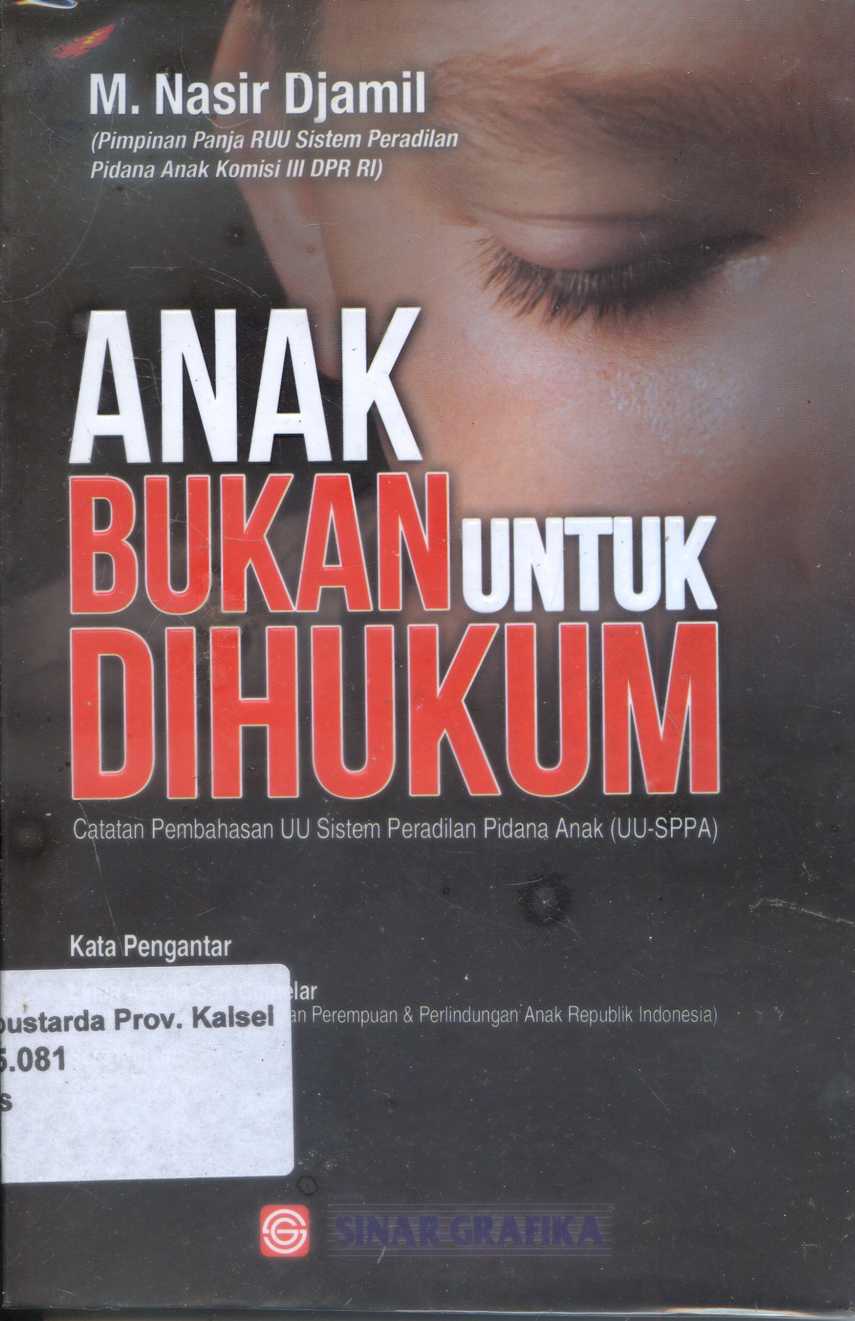 Cover Anak Bukan Untuk Di hukum :  Catatan pembahasan UU sistem peradilan pidana anak (UU-SPPS) / Nasir Djamil ; Editor, Mei Susanto.