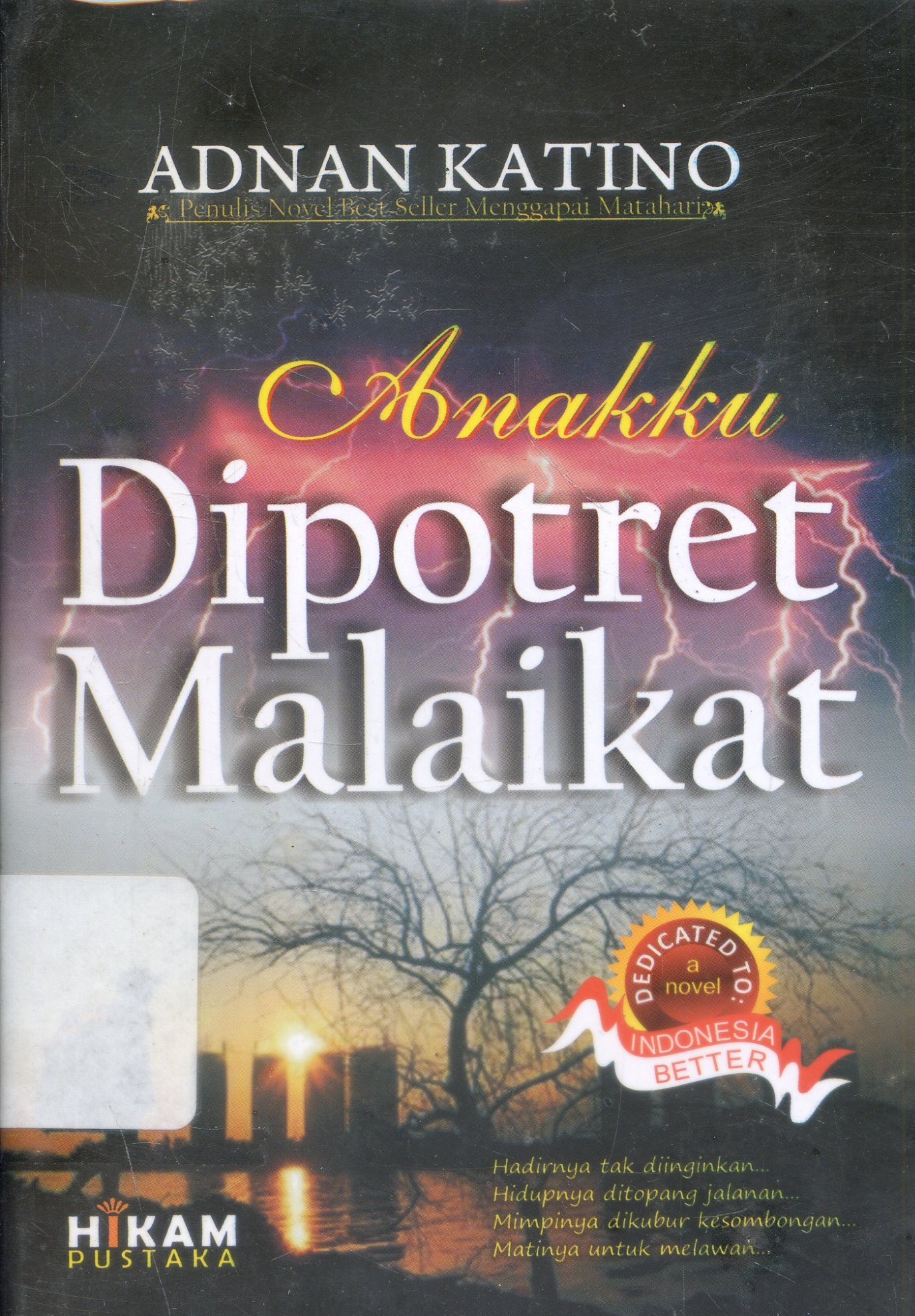 Cover Anakku dipotret Malaikat / Adnan Katino ; Editor, Mita Anggraeni