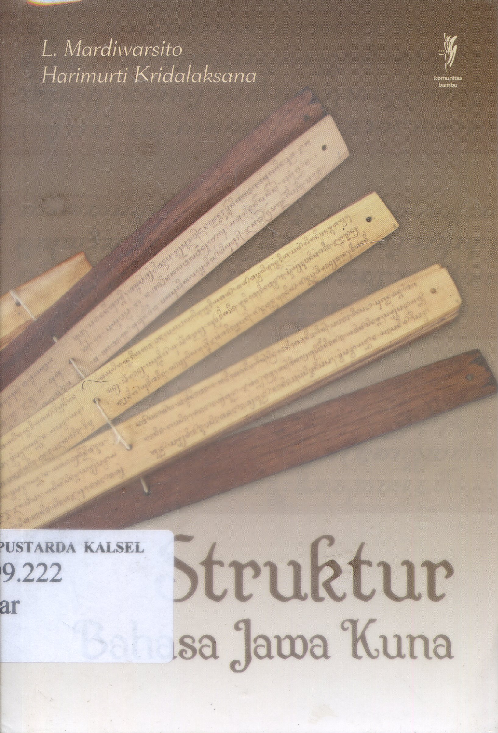 Cover Struktur Bahasa Jawa Kuna / Mardiwarsito, Harimurti Kridalaksana