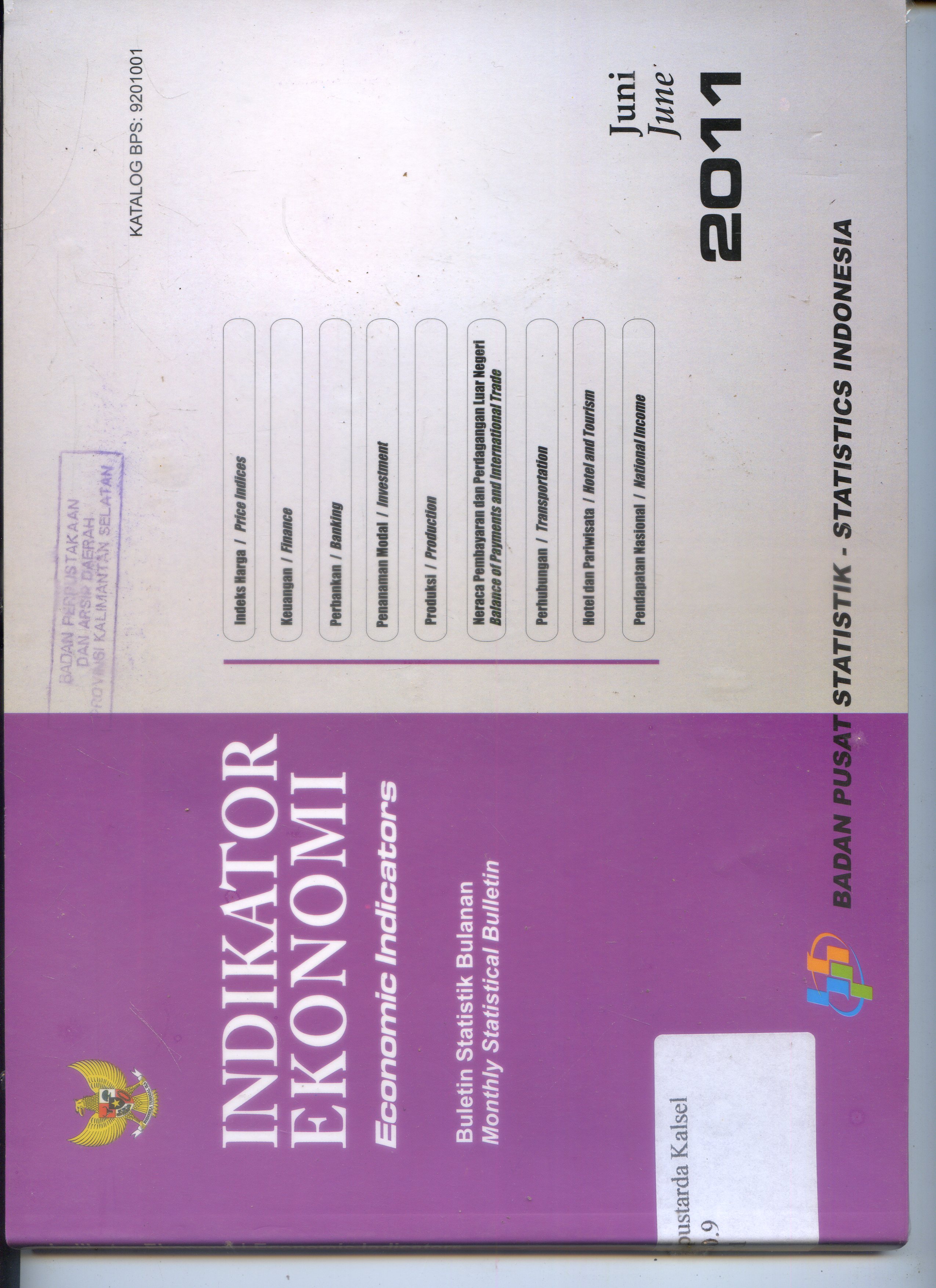 Cover Indikator Ekonomi : Bulitin Statistik Bulanan / Tuti Mayawati ; Editor, Ibnu Sabilil, Edi Prawoto