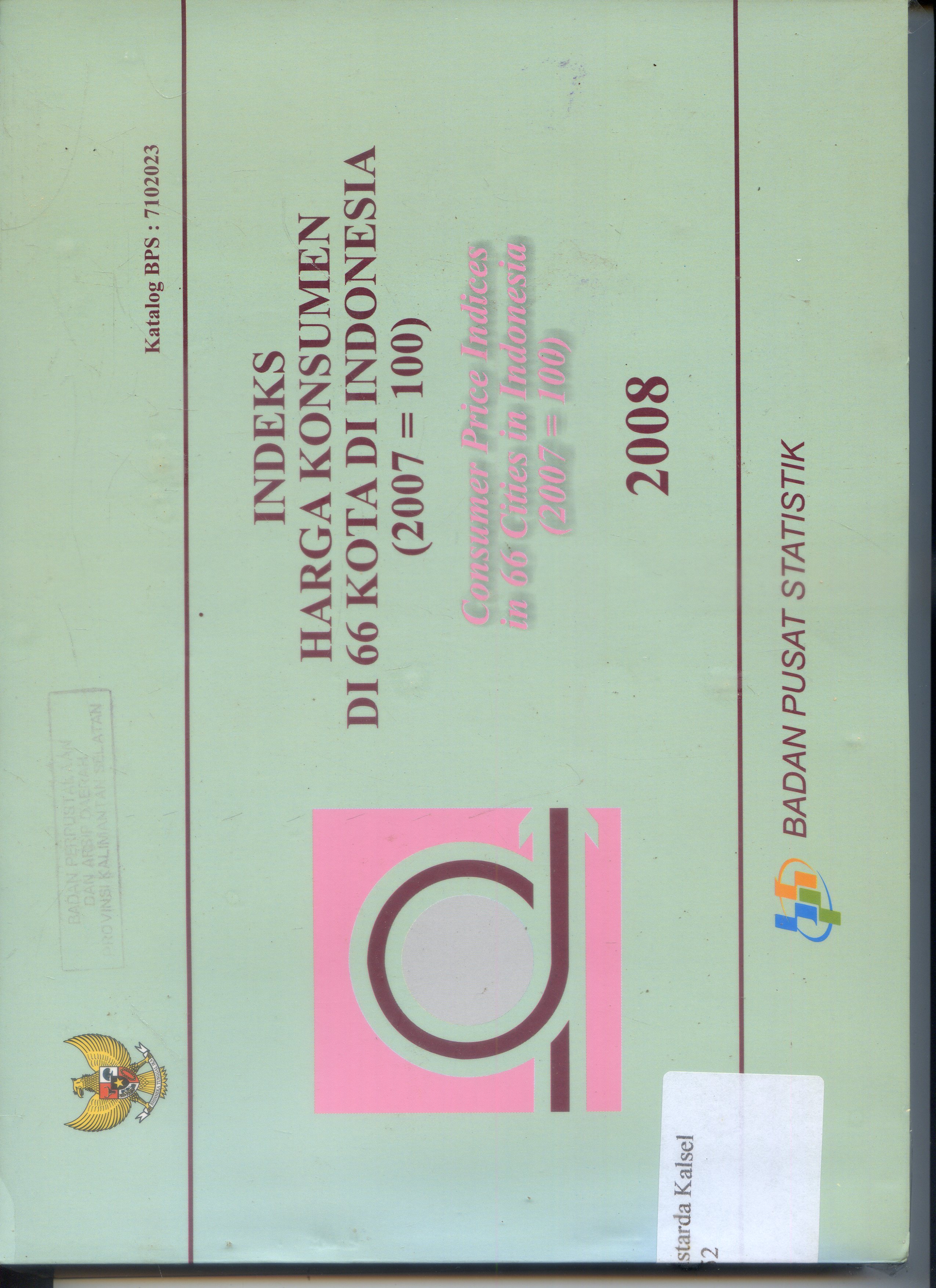 Cover Indeks Harga Konsumen di 66 kota di Indonesia/ Tuti Mayawati ; Editor, Ibnu Sabilil, Edi Prawoto
