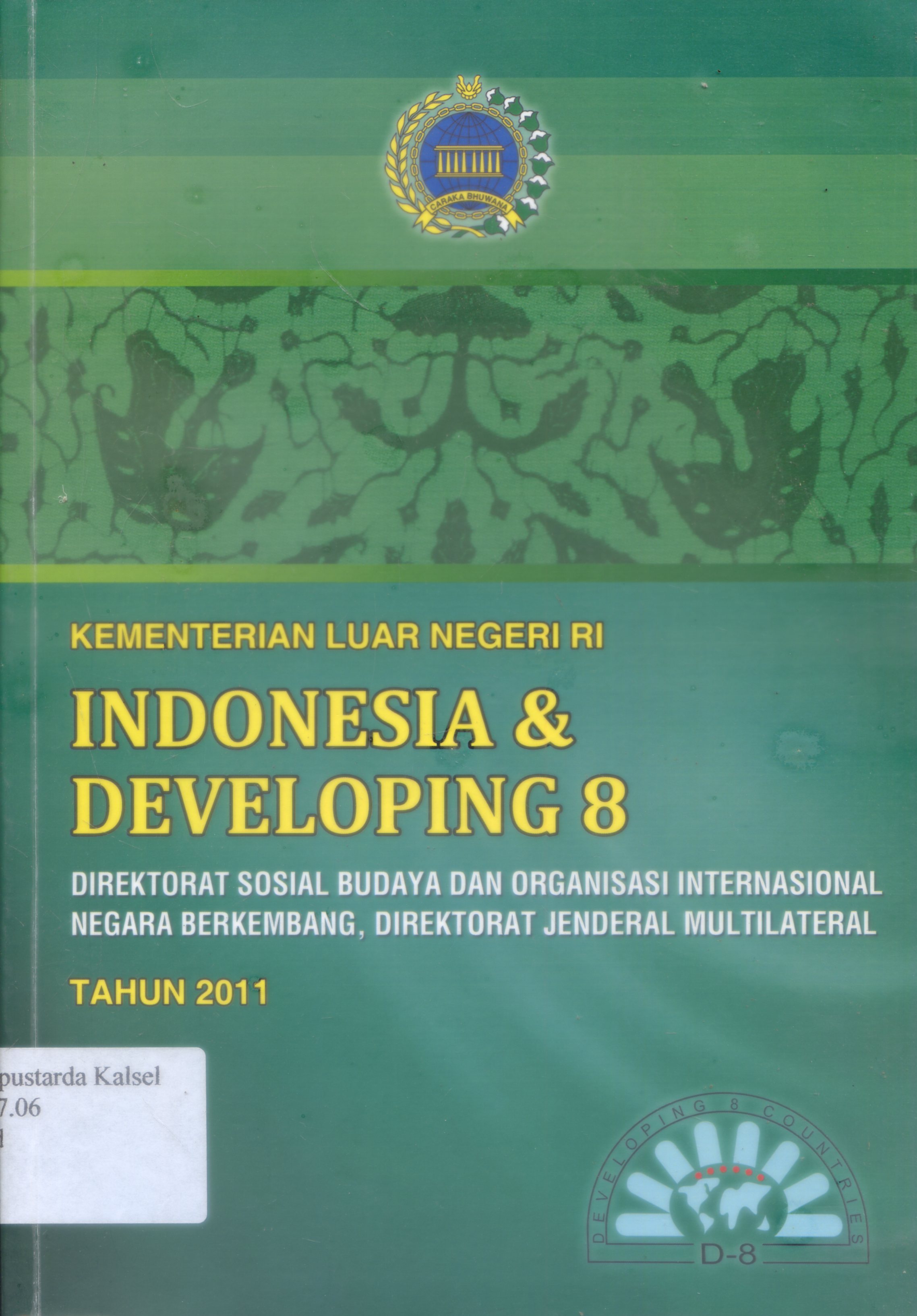 Cover Indonesia dan developing 8 / Bambang S. Sankarto ... et all
