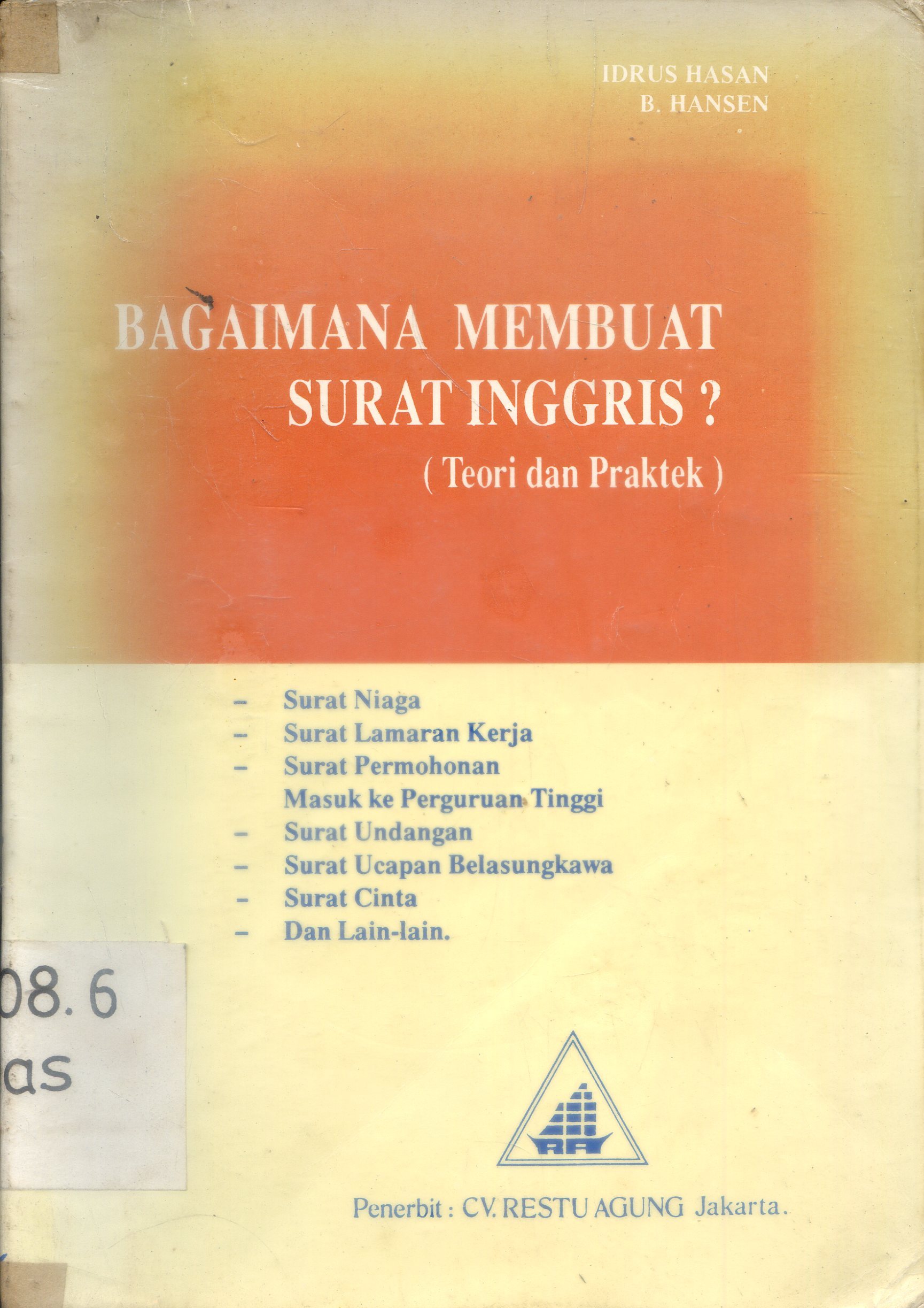 Cover Bagaimana Membuat Surat Inggris / Idrus Hasan