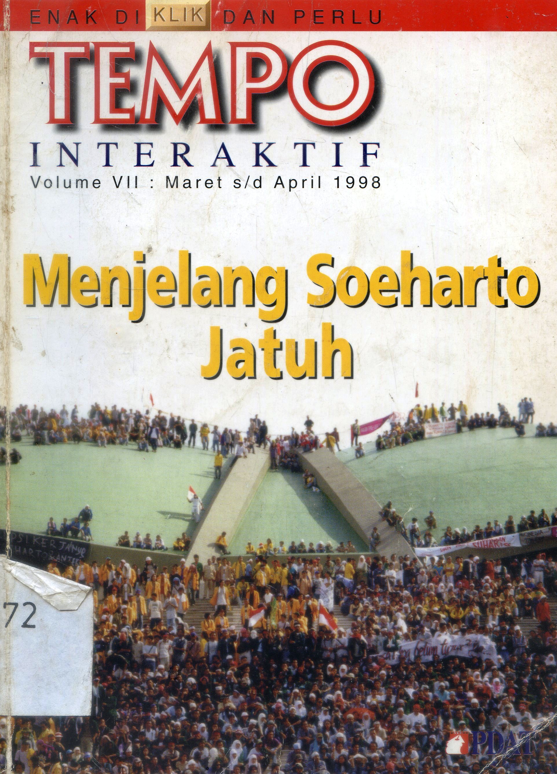 Cover menjelang Soeharto jatuh / Toriq Hadad