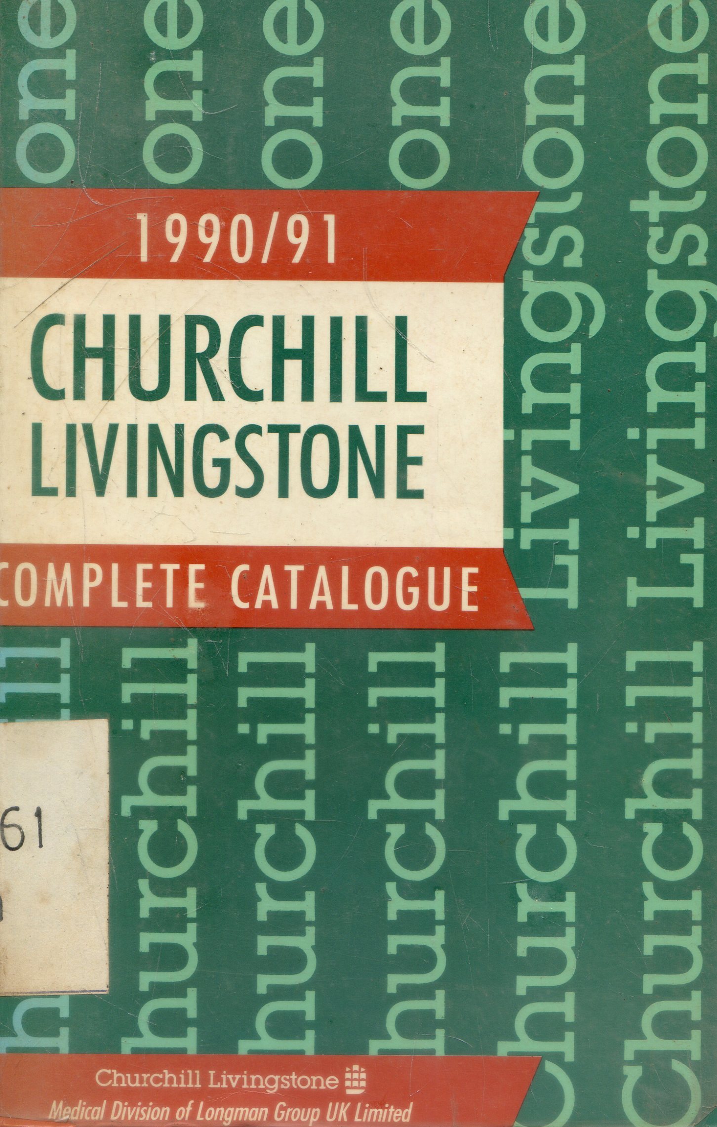 Cover Complete Catalogue / CHurchill Livingstone