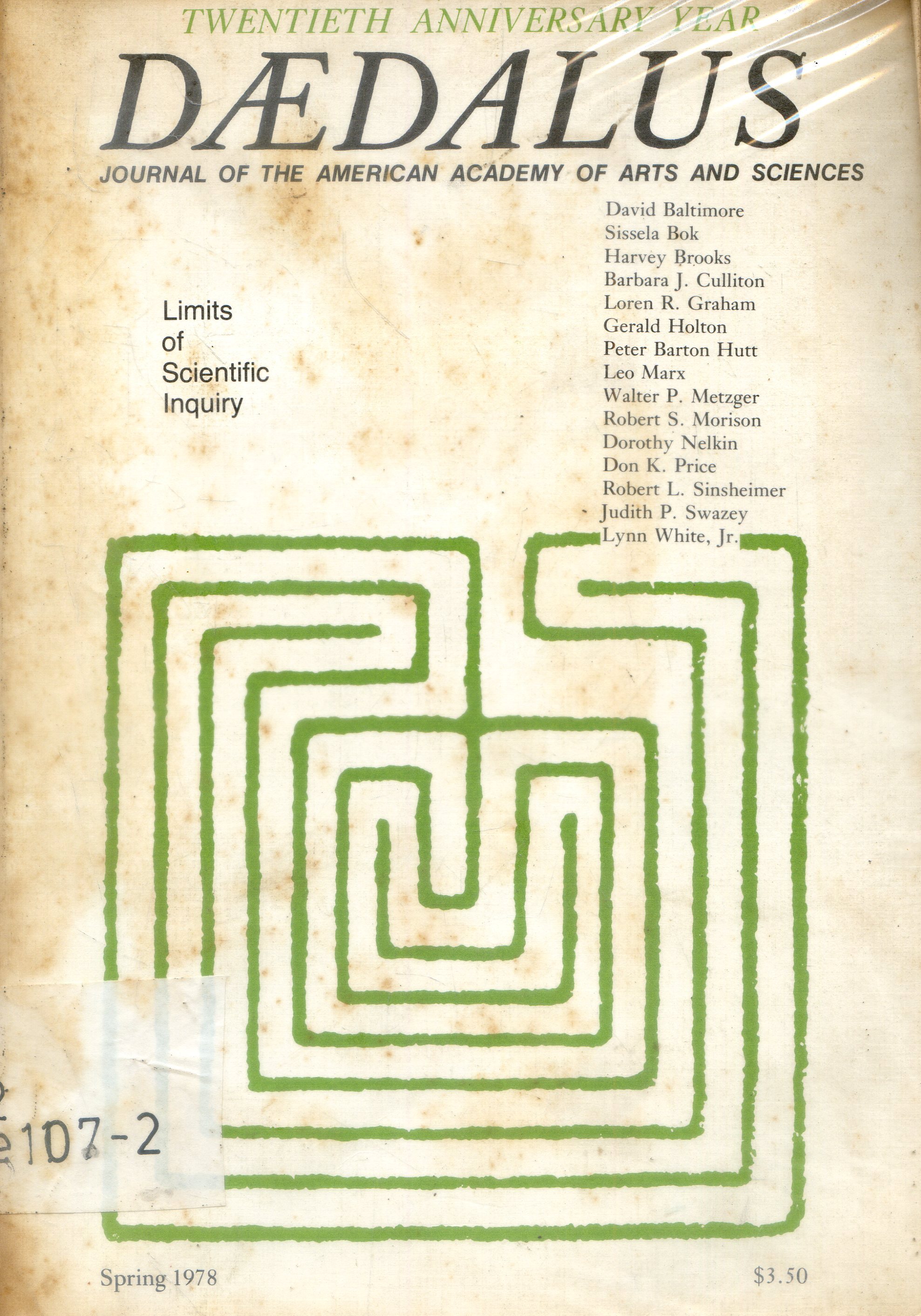 Cover Daedalus : Journal of the American Academy of arts and Sciences / Stephen R