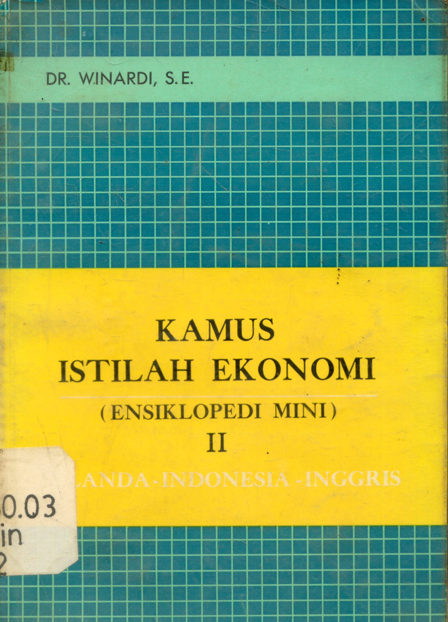 Cover Kamus Istilah Ekonomi / Winardi