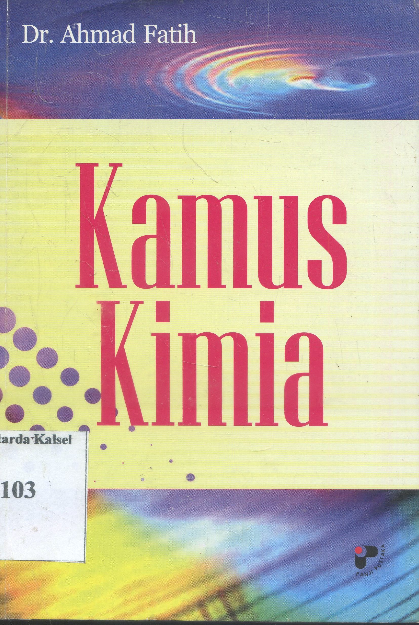 Cover Kamus Kimia / Ahmad Fatih