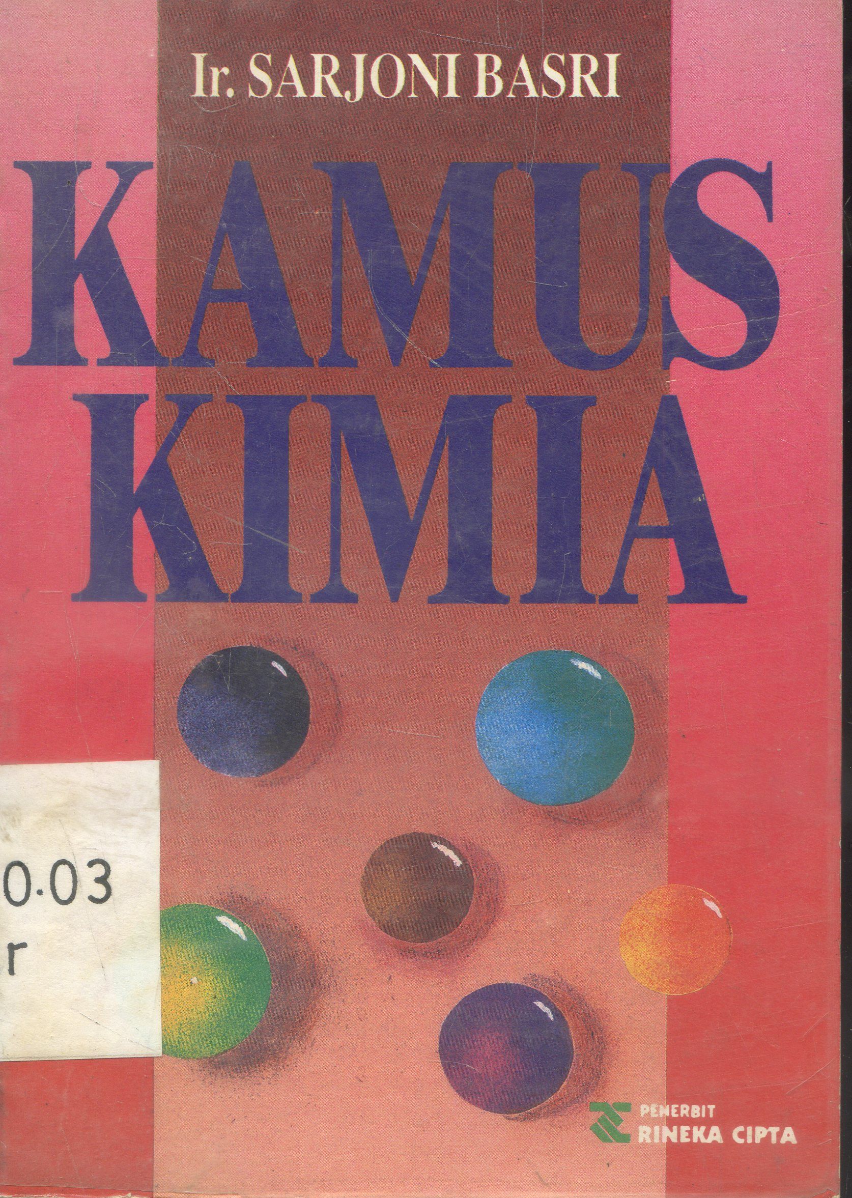 Cover Kamus Kimia/ Sarjoni basri