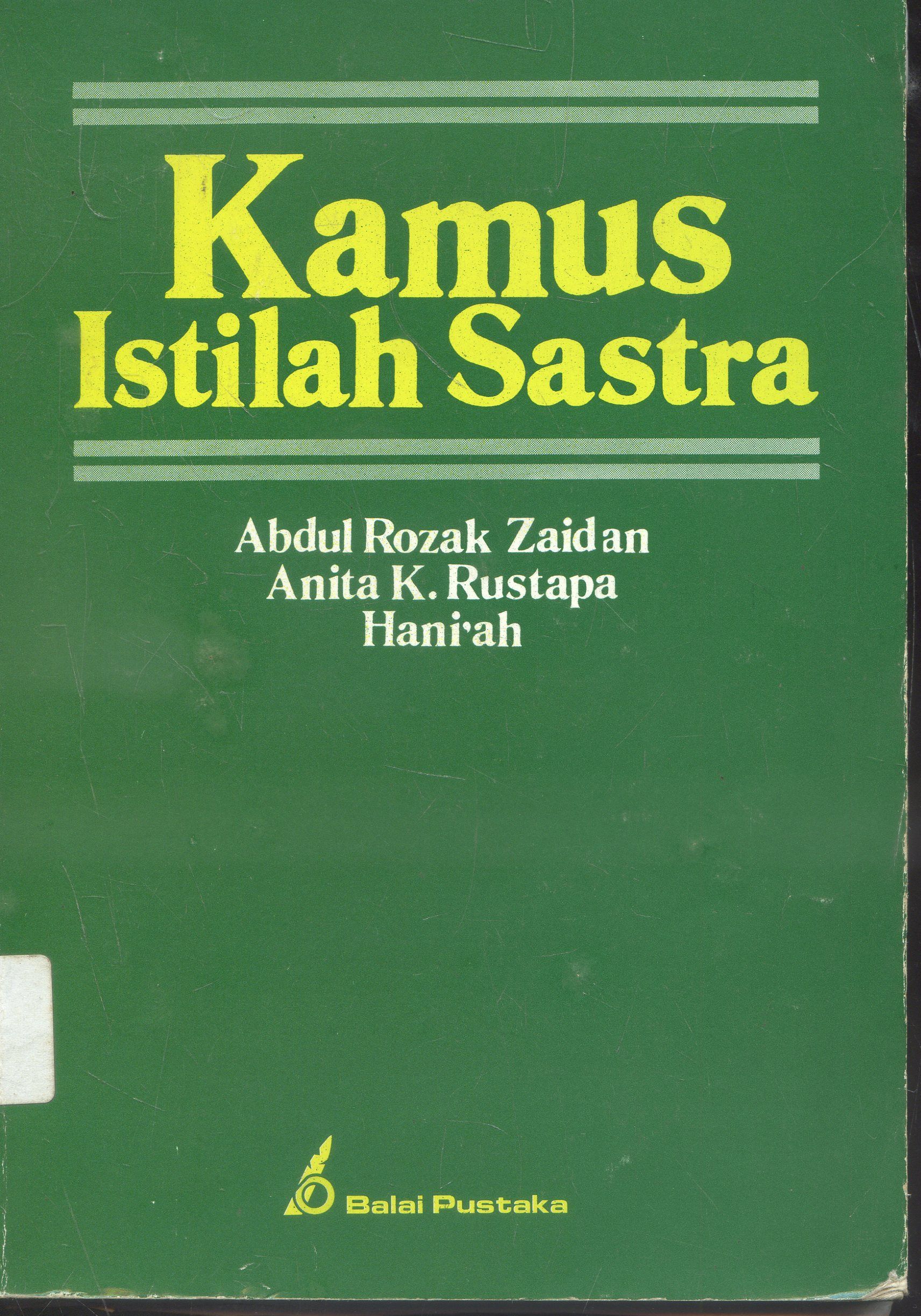 Cover kamus istilah Sastra / Sbdul Rozak Zaidan