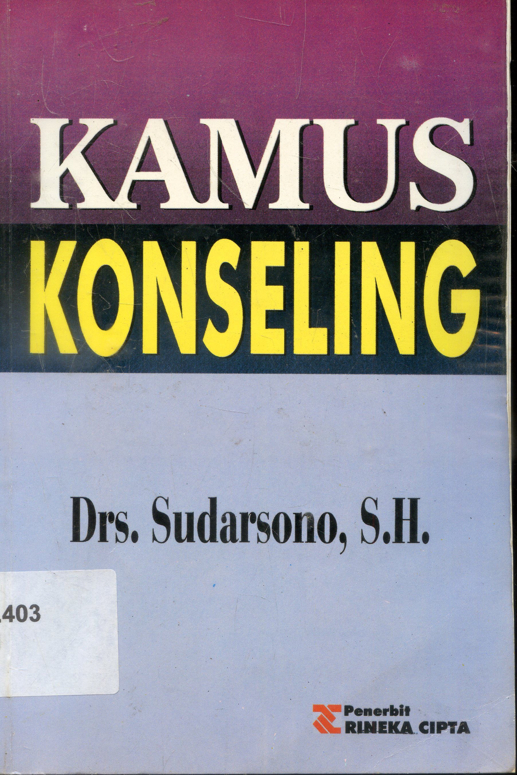 Cover Kamus : bimbingan Konseling / Sudarsono