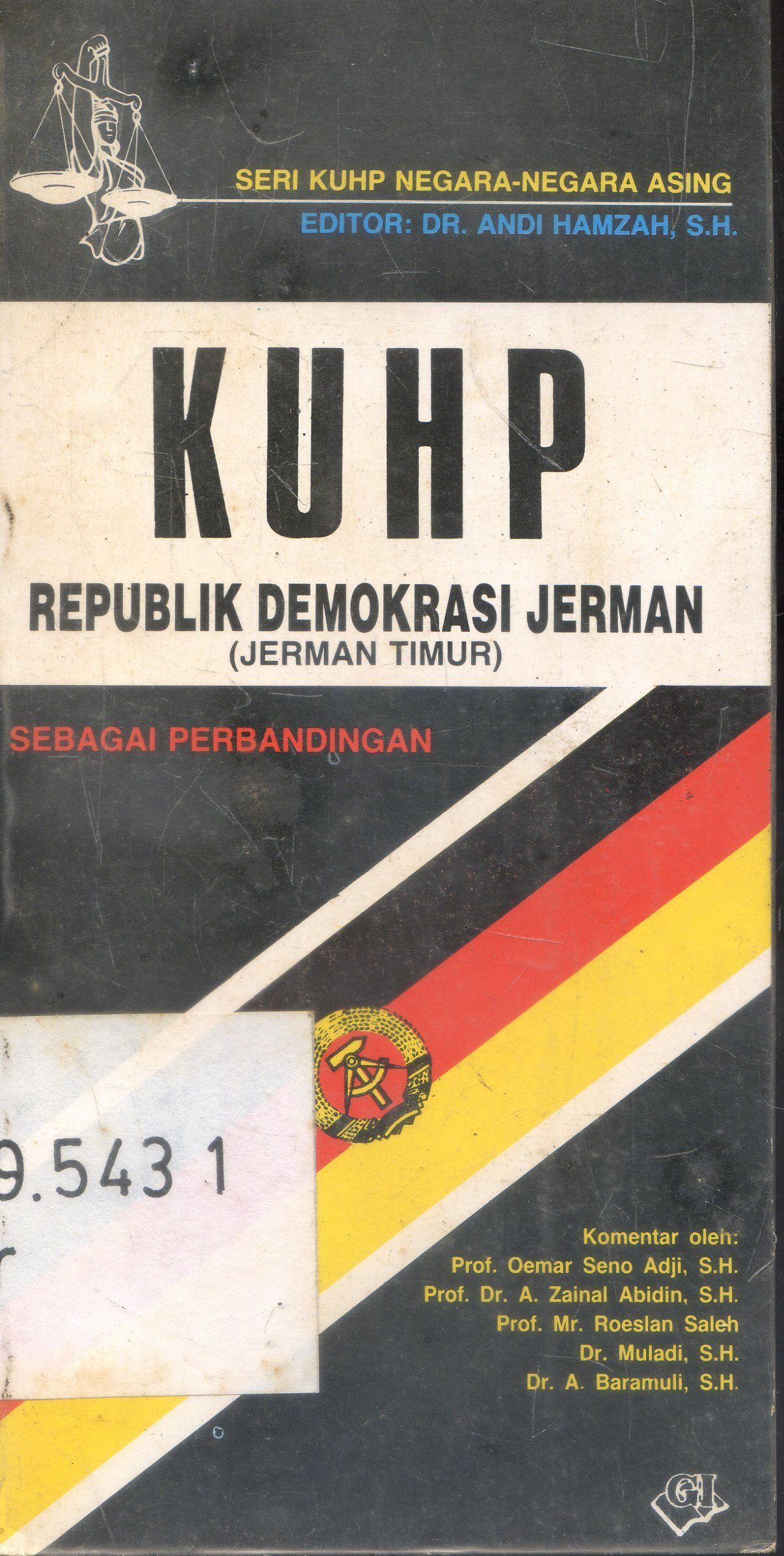 Cover KUHP : Republik Demokrasi Jerman ; Andi Hamzah