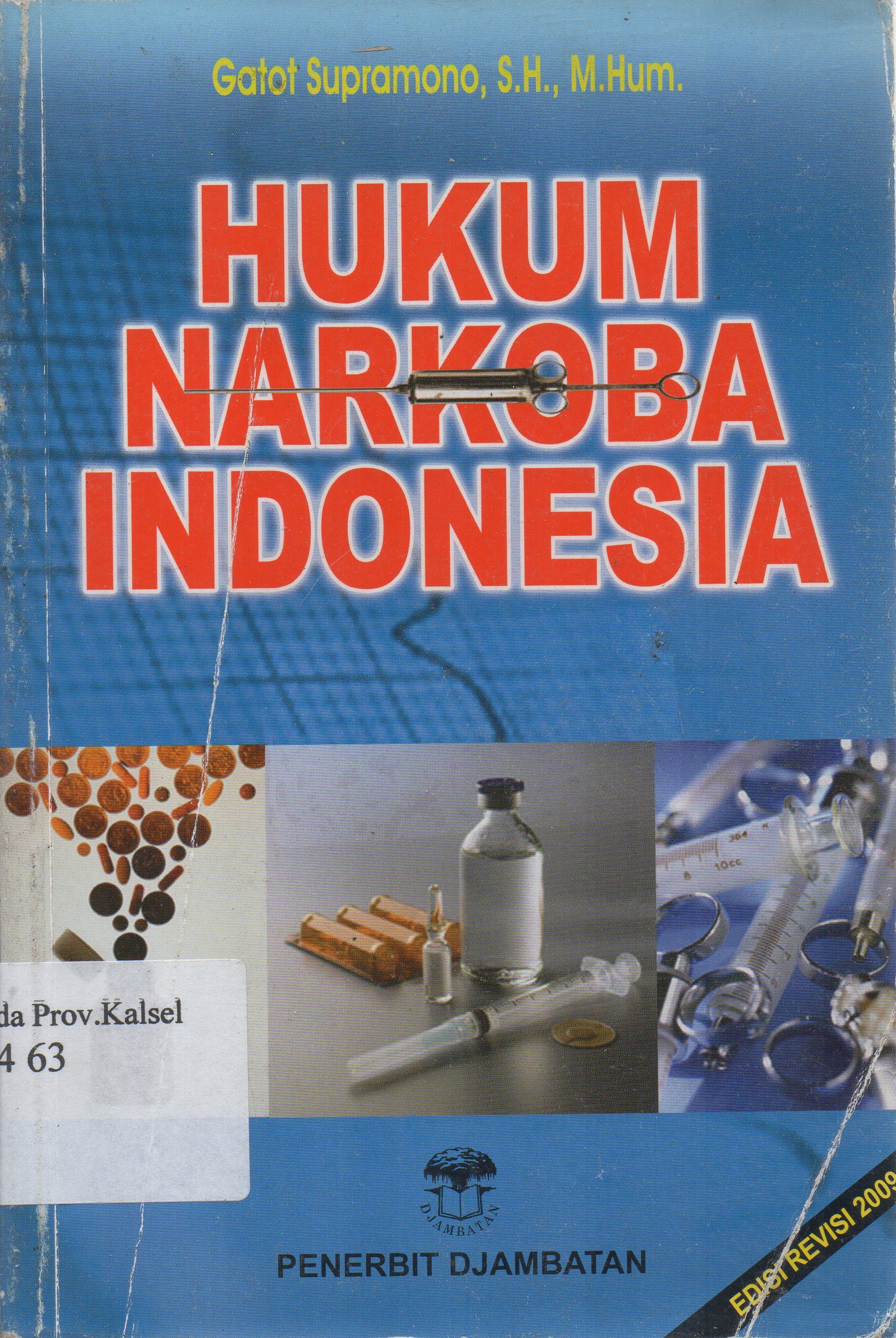 Cover Hukum Narkoba indonesia / Gatot Supramono