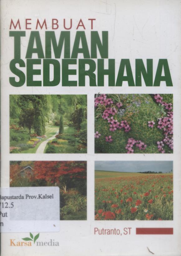 Cover Membuat taman sederhana / Putranto.