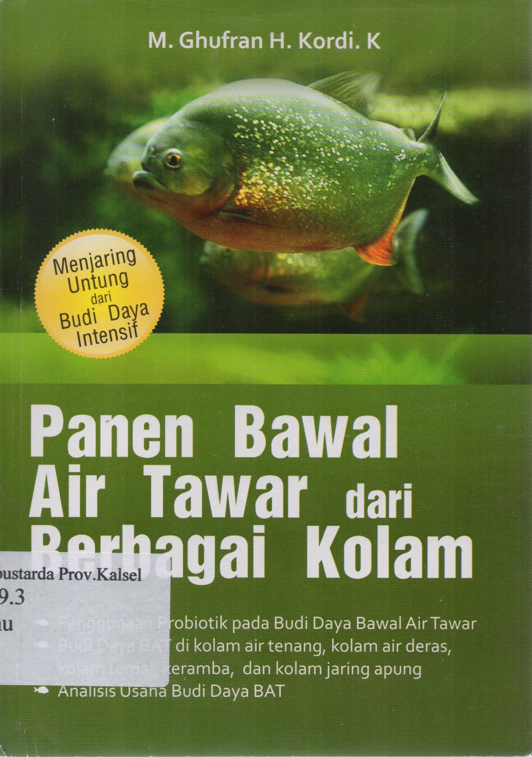 Cover Panen bawal air tawar dari berbagai kolam / M. Ghufran H. Kardi K.