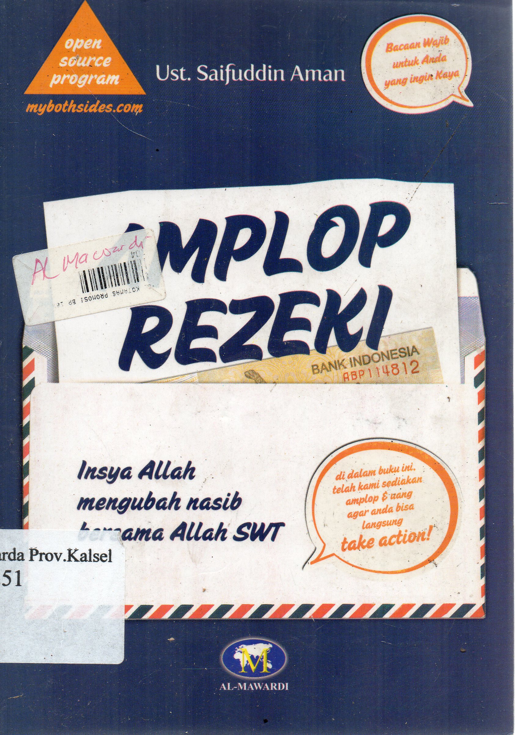 Cover Amplop rezeki : Insya Allah mengubah nasib bersama Allah SWT / Ust. Saifuddin Aman ; editor, Tim Al-Mawardi.