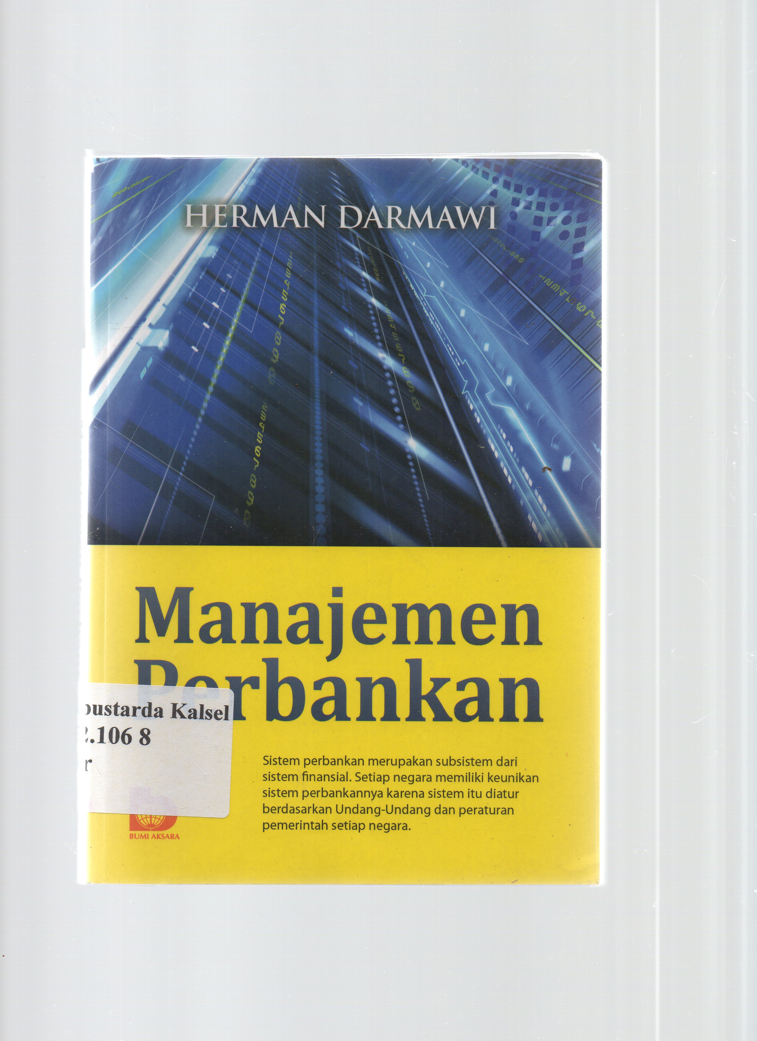 Cover Manajemen Perbankan / Herman Darmawi