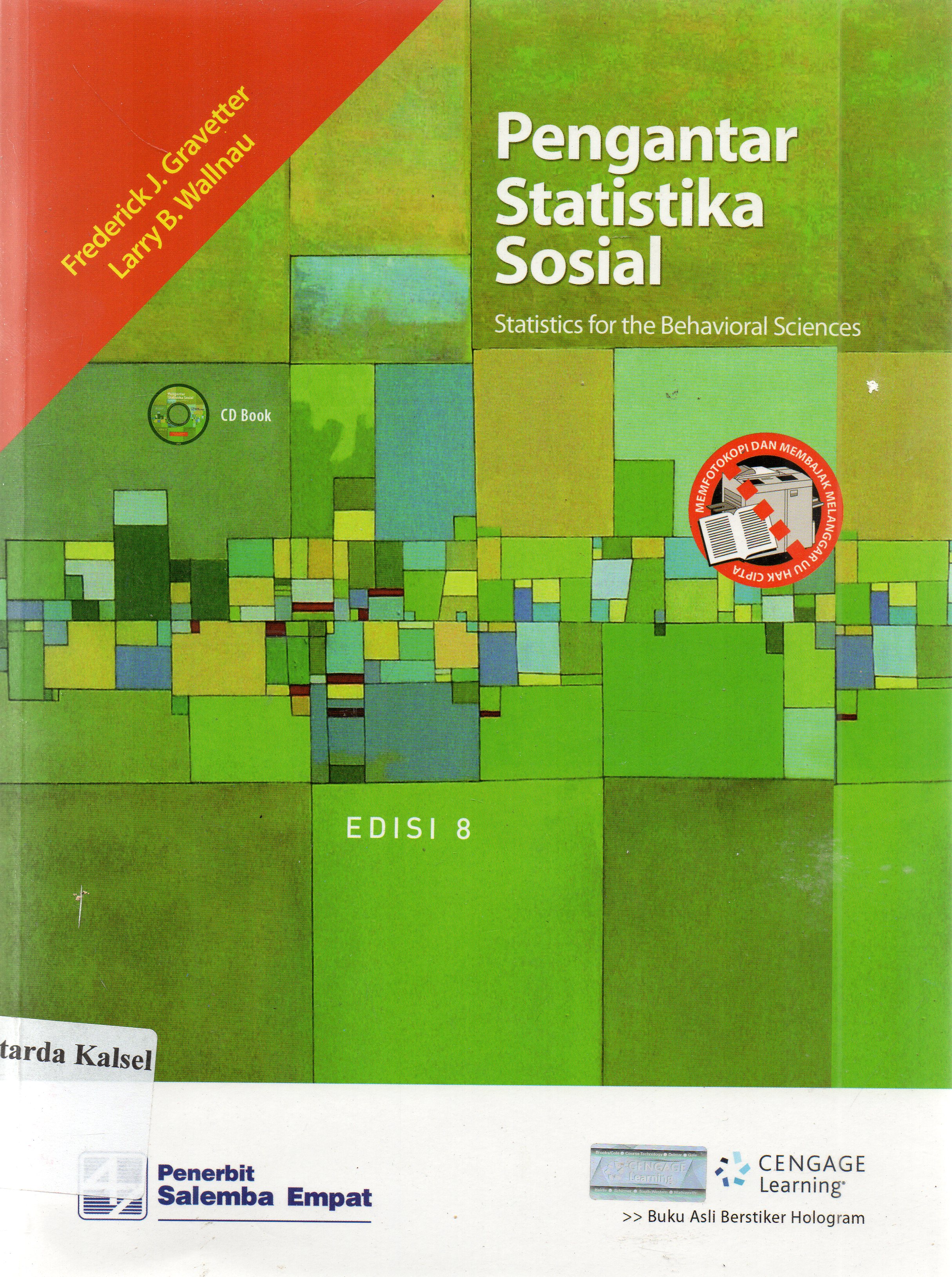 Cover Pengantar statistika sosial / Frederick J. Gravetter,Larry B. Wallnau