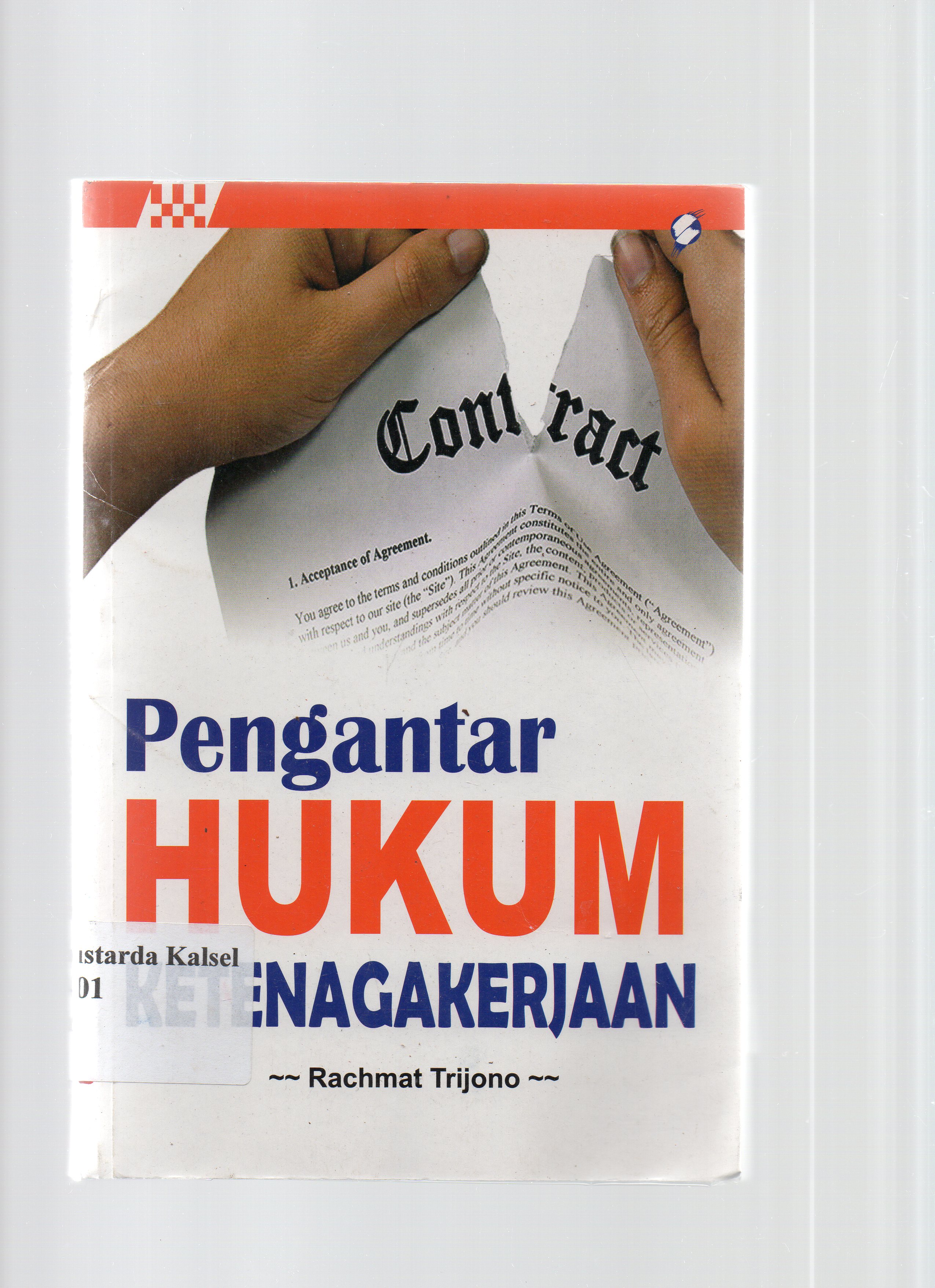 Cover Pengantar hukum ketenaga kerjaan / Rachmat Trijono.