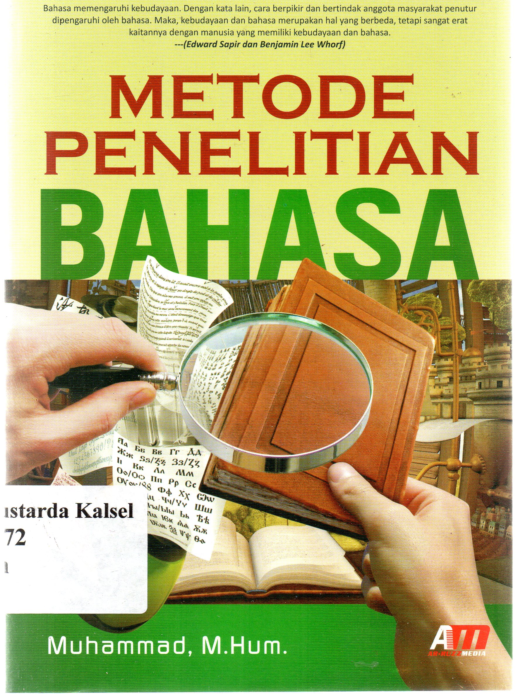Cover Metode penelitian bahasa :  Muhammad ; / Meita Sandra