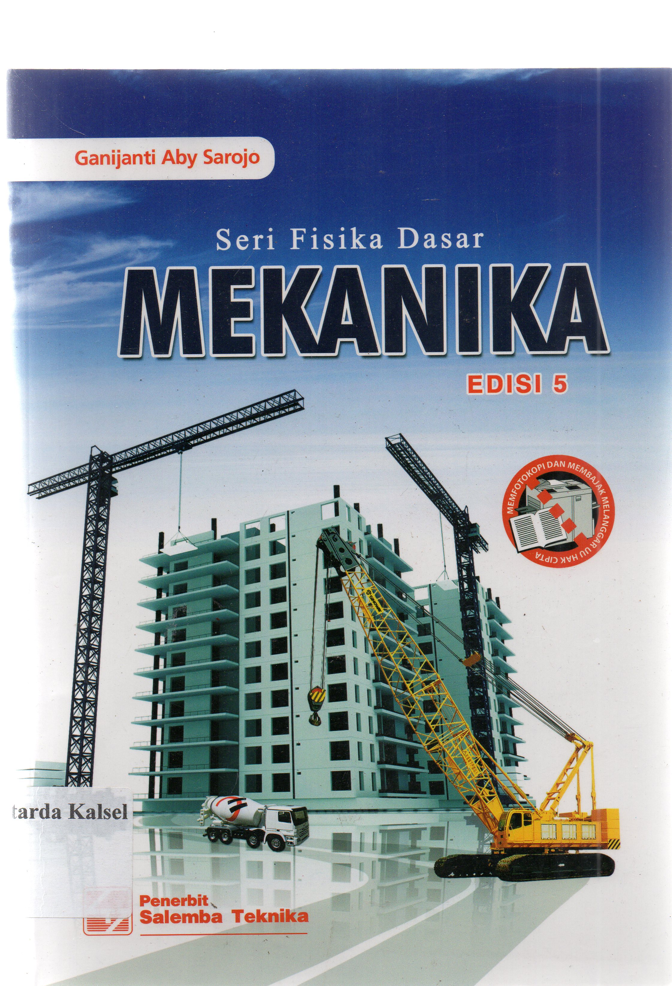 Cover Mekanika / Ganijanti Aby Saroja ; editor, Aklia Suslia