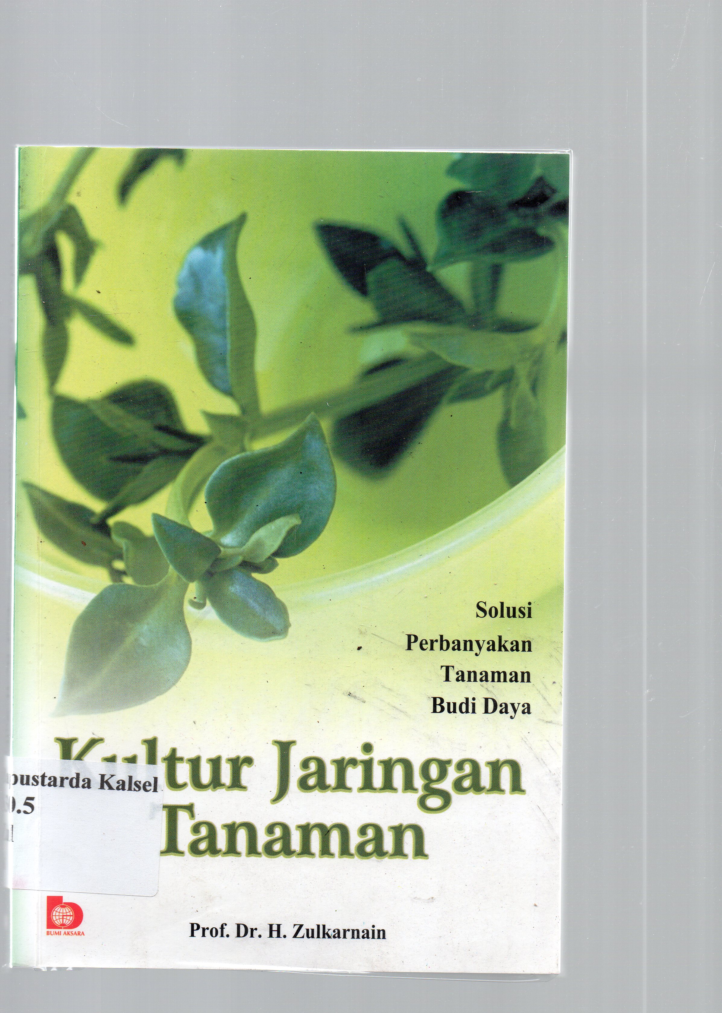 Cover Kultur jaringan tanaman : solusi perbanyakan tanaman budidaya / H. Zulkarnain.