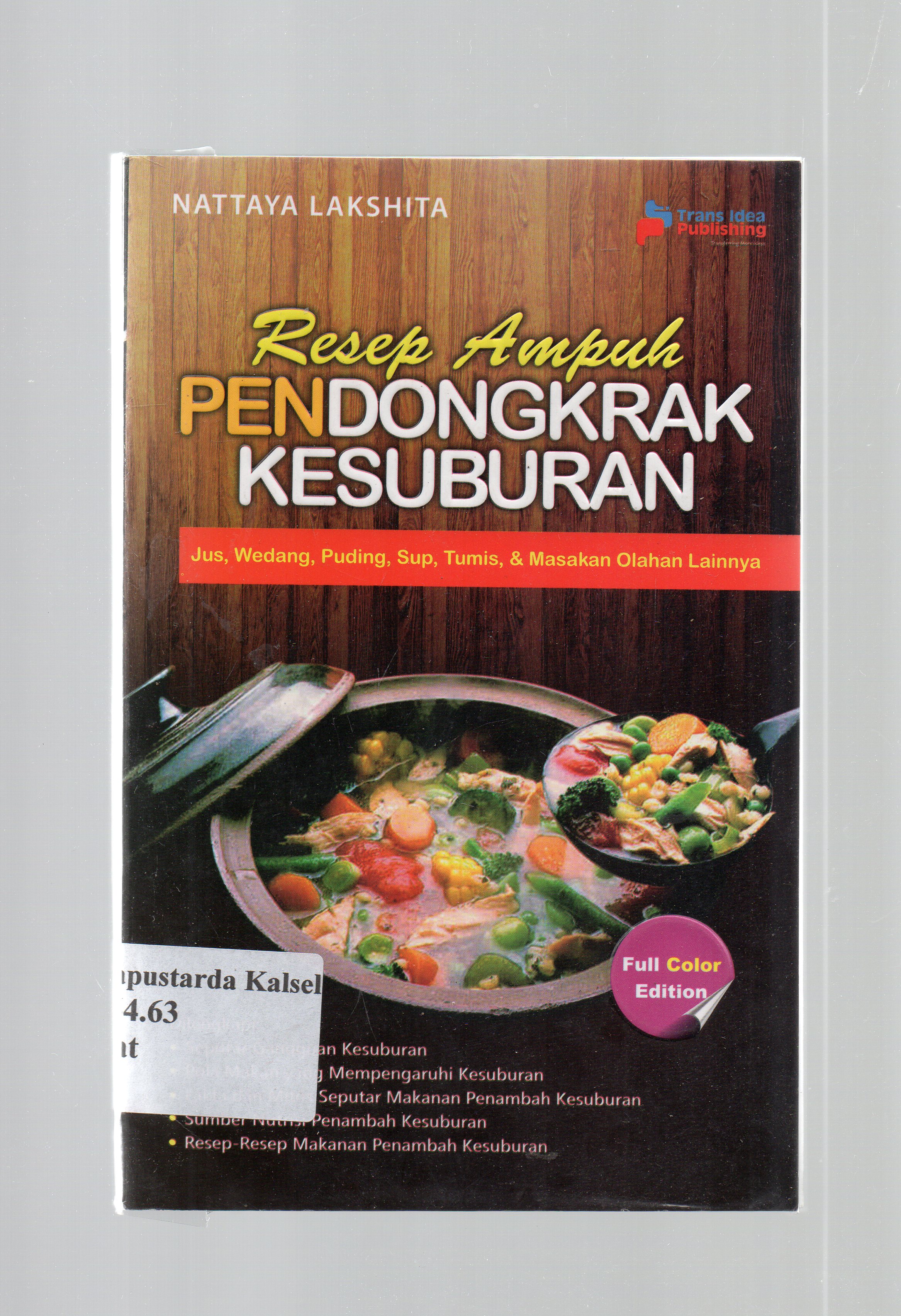Cover Resep ampuh pendongkrak kesuburan / Nattaya Lakshita ; penyunting, Swaesti.