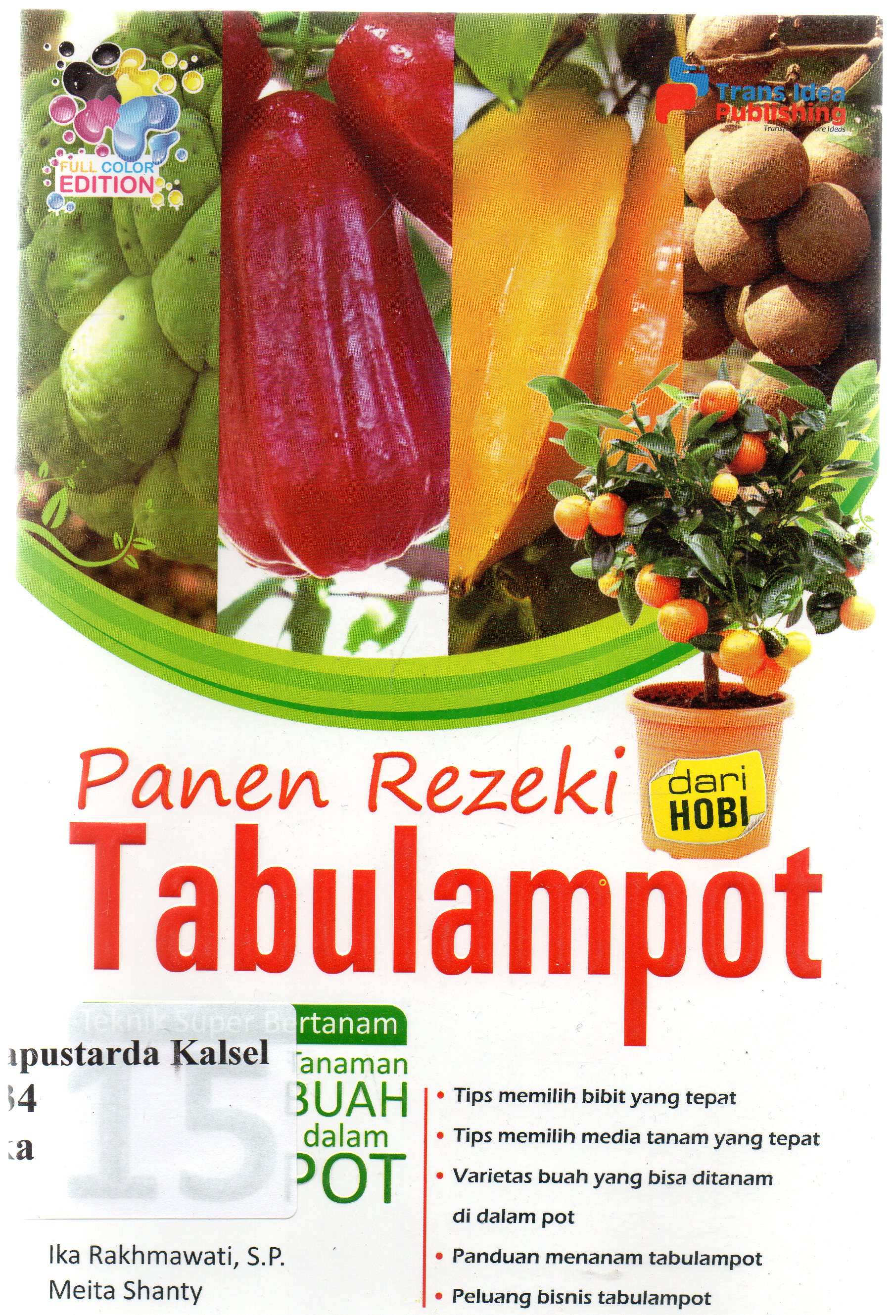 Cover Panen rezeki dari hobi tabulampot / Ika Rakhmawati dan Meita Shanty ; penyunting, Eista.