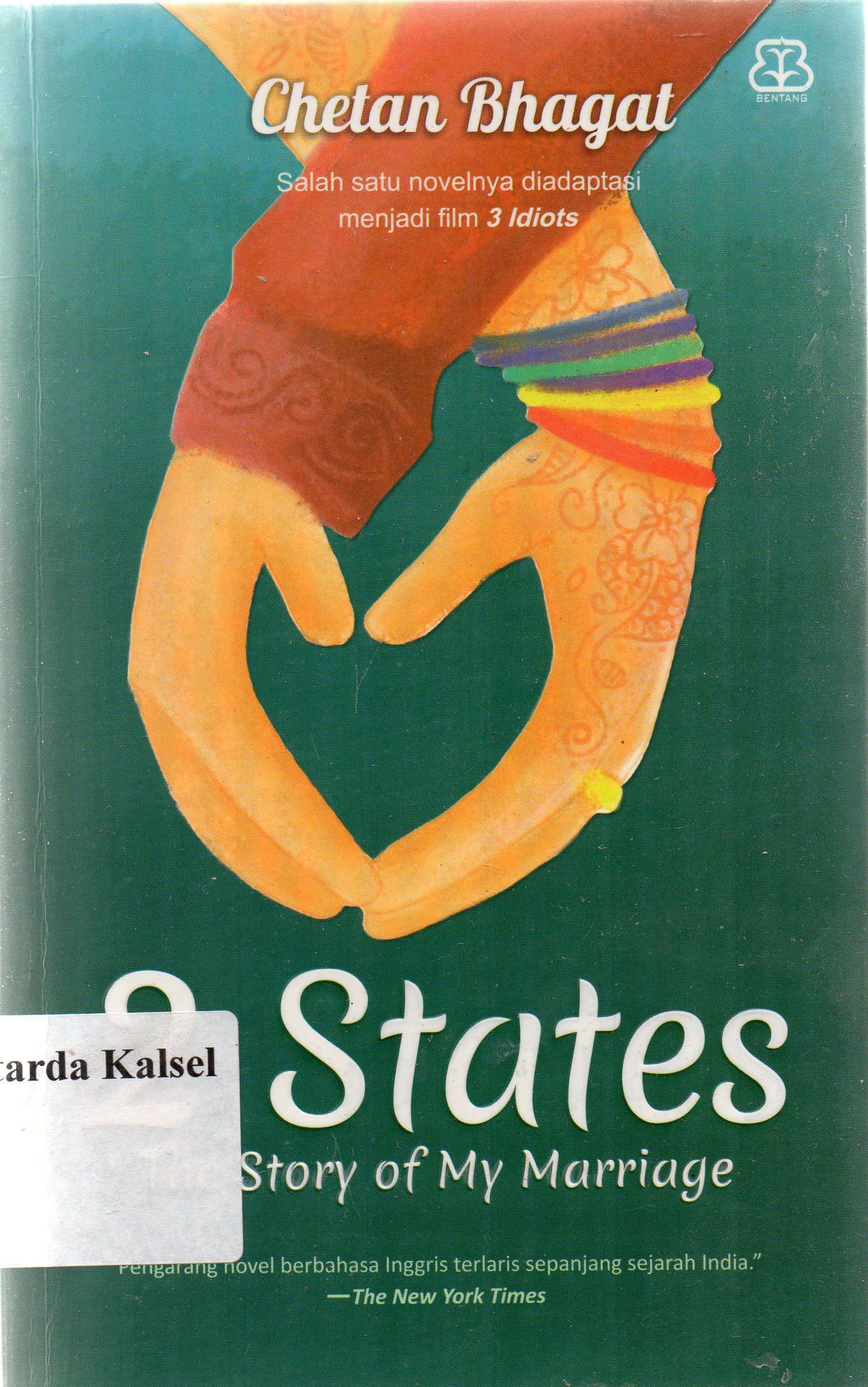 Cover 2 states / Chetan Bhagat ; penerjemah, Marcalais Fransisca ; penyunting, Ade Kumalasari.