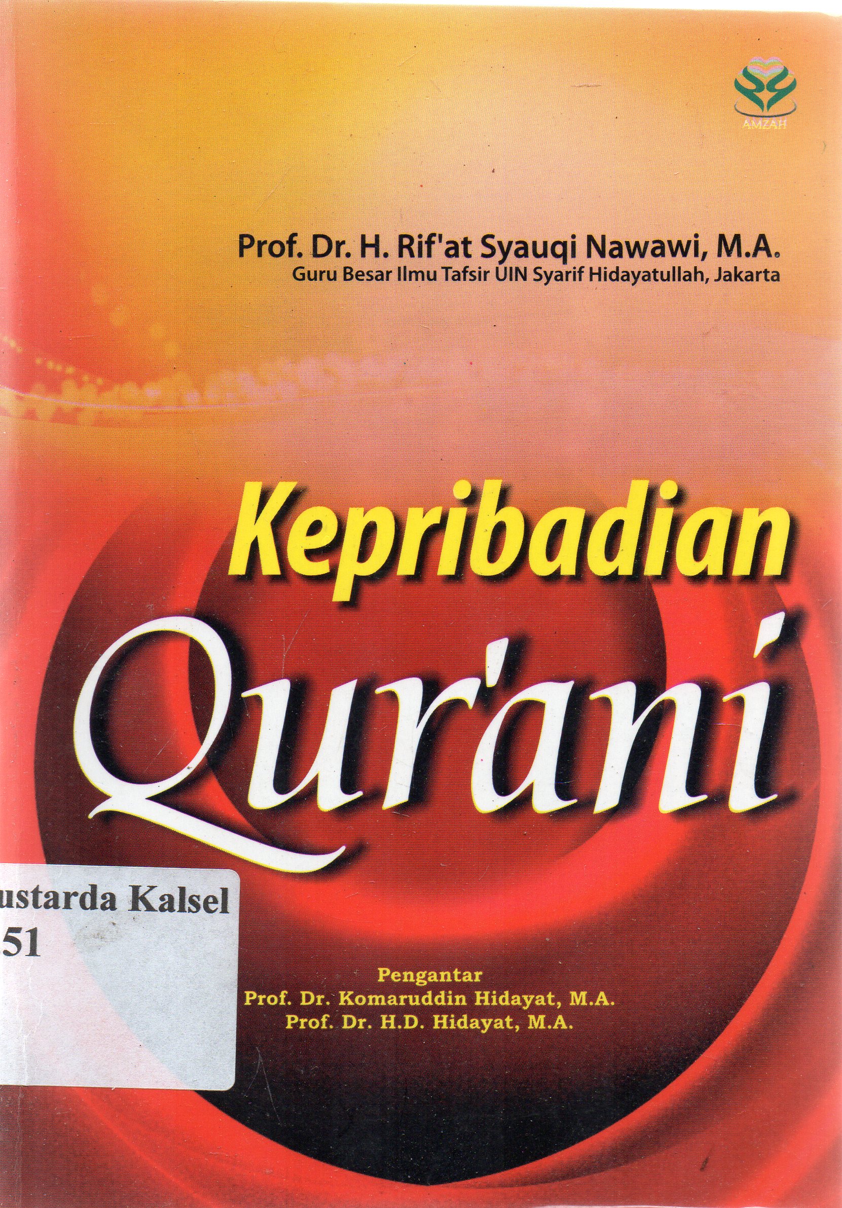 Cover Kepribadian Qur'ani / H. Rif'at Syauqi Nawawi