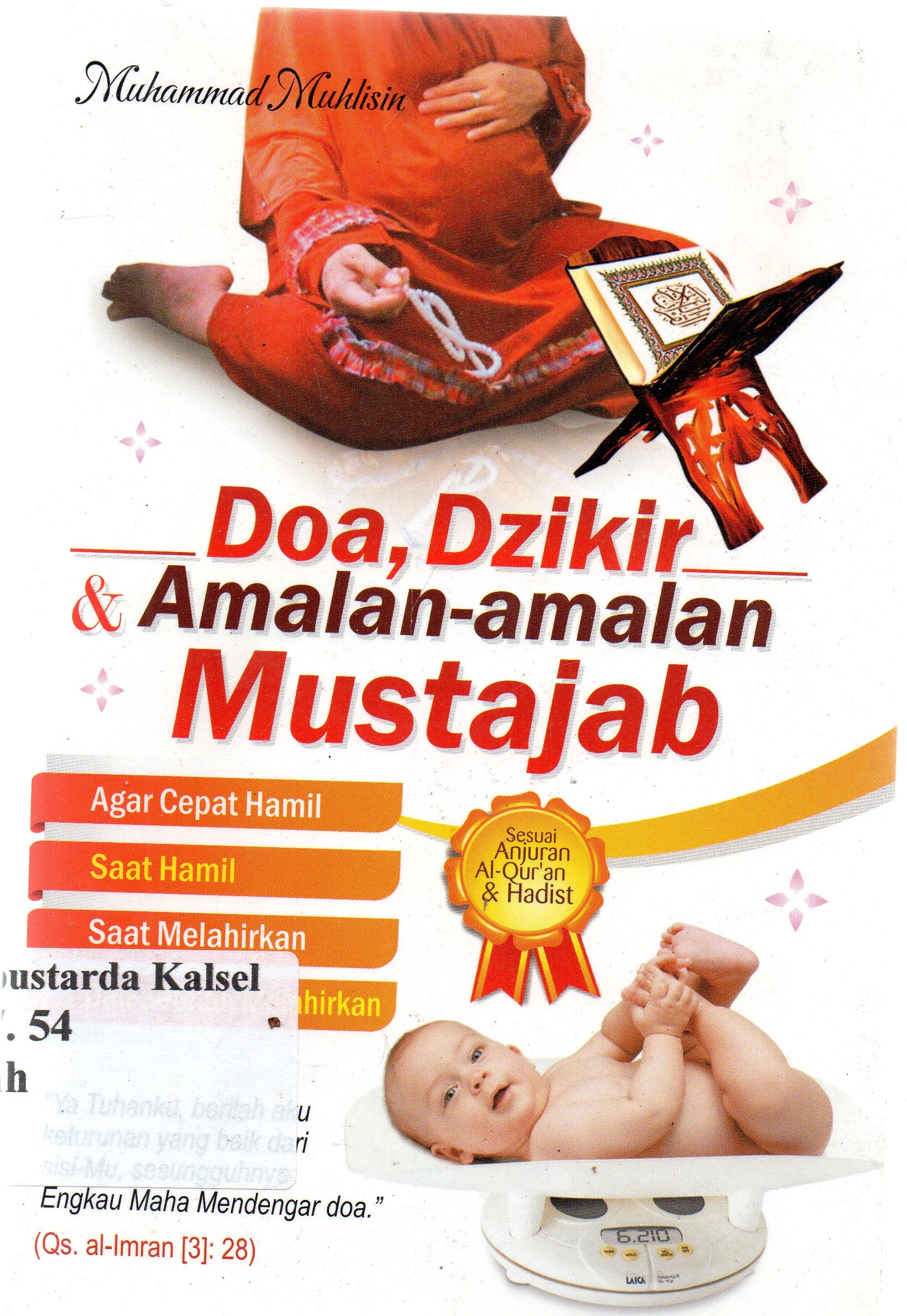 Cover Doa dzikir dan amalan-amalan mustajab / M. Muhlisin ; editor, Adhon MK.