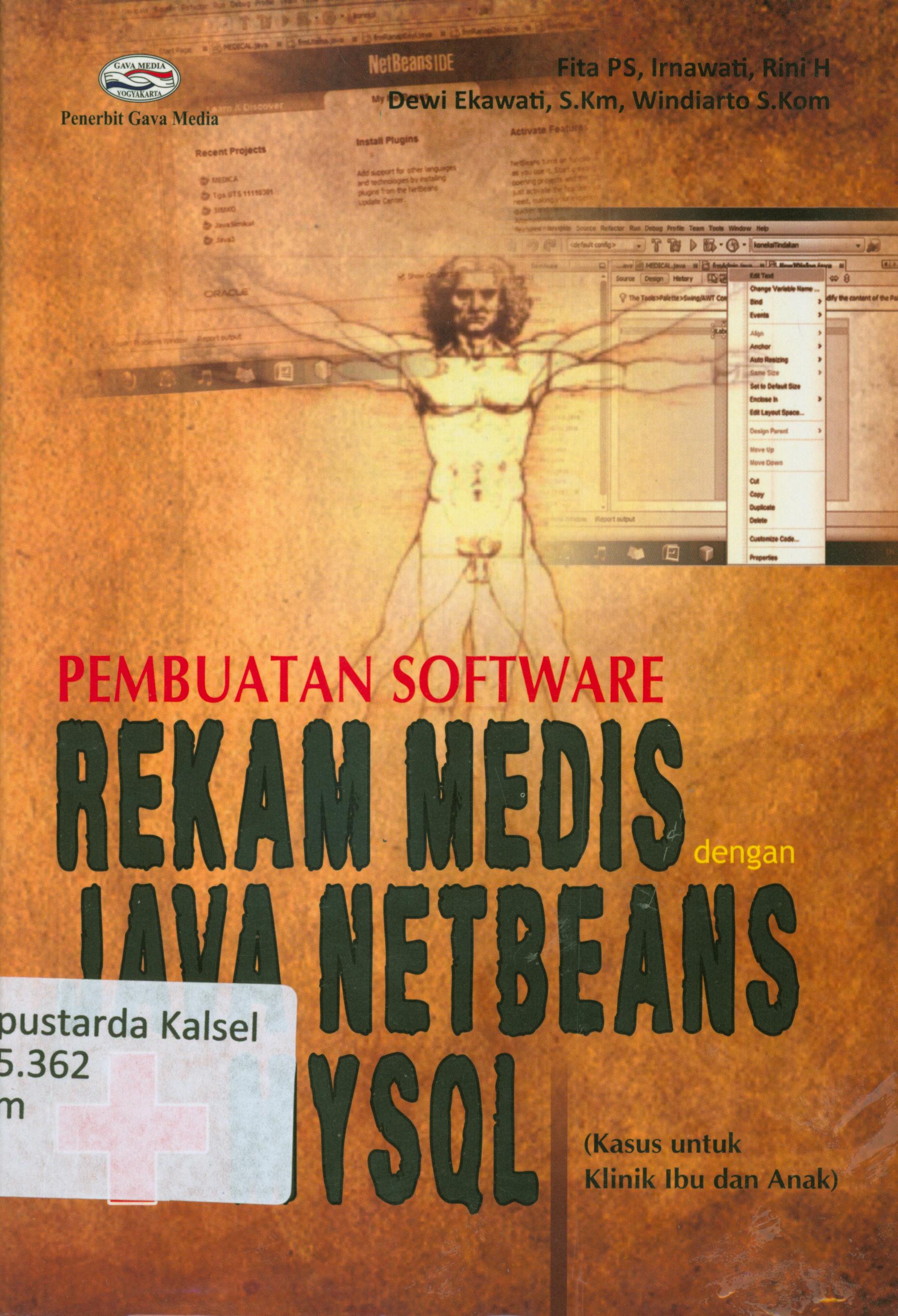 Cover Pembuatan software urban medis dengan JAVA NETBEANS + MYSQL (kasus untuk klinik ibu dan anak)