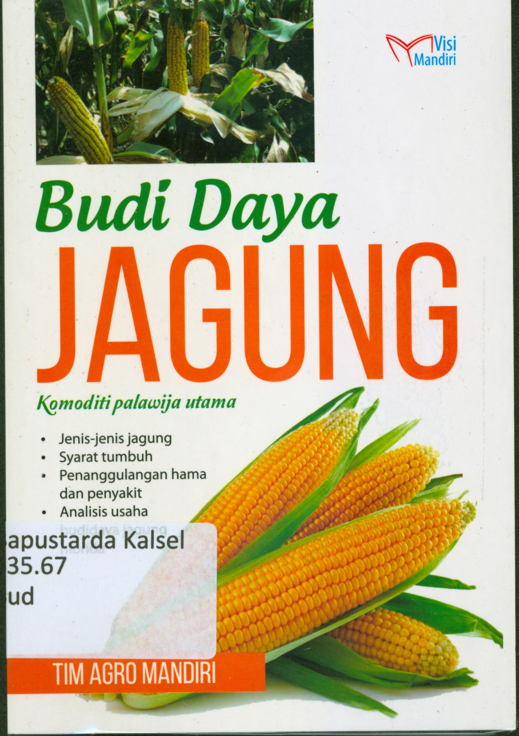 Cover Budidaya jagung : Komoditi palaija utama / Tim Agro Mandiri