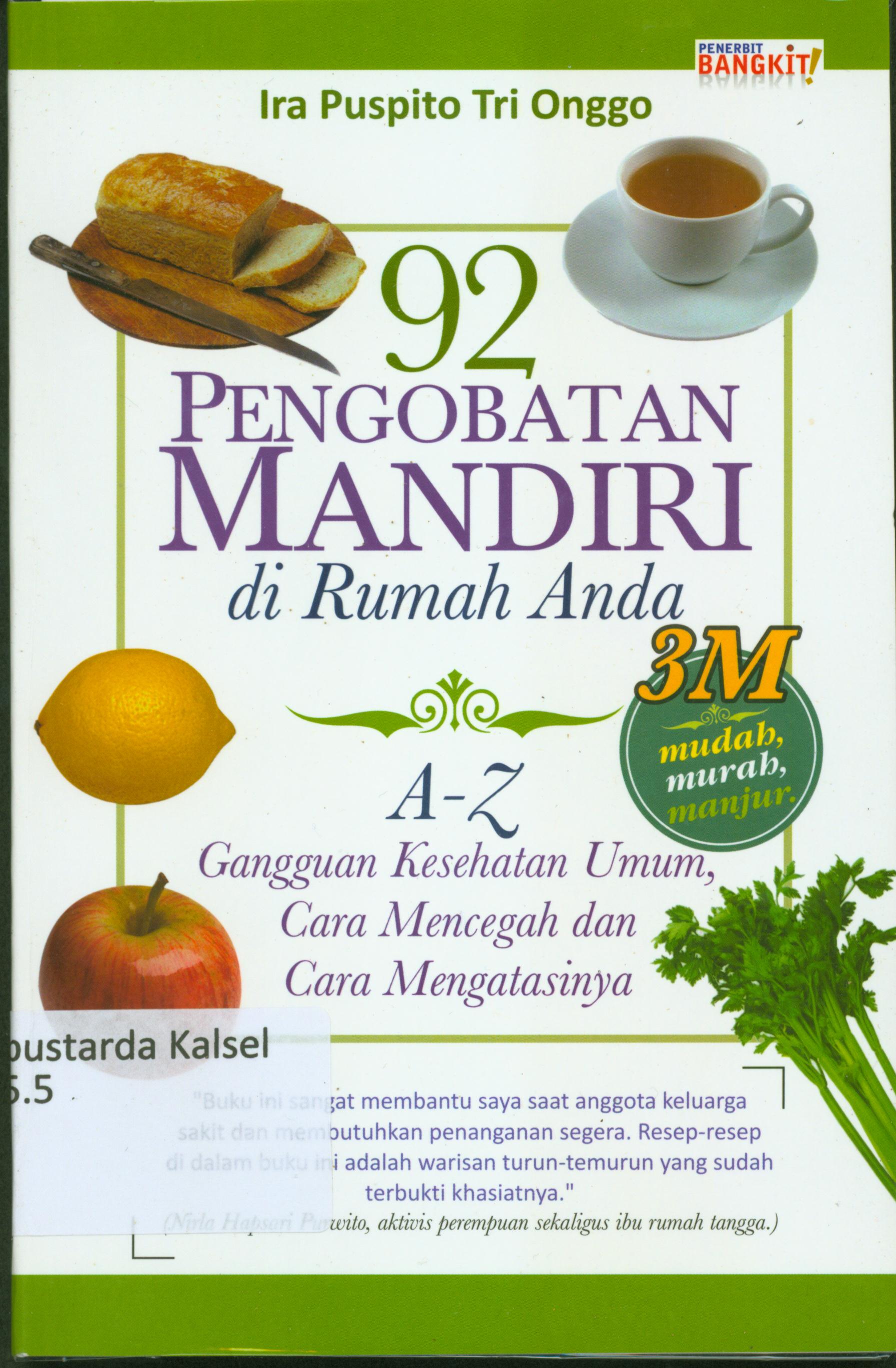 Cover 92 pengobatan mandiri di rumah Anda