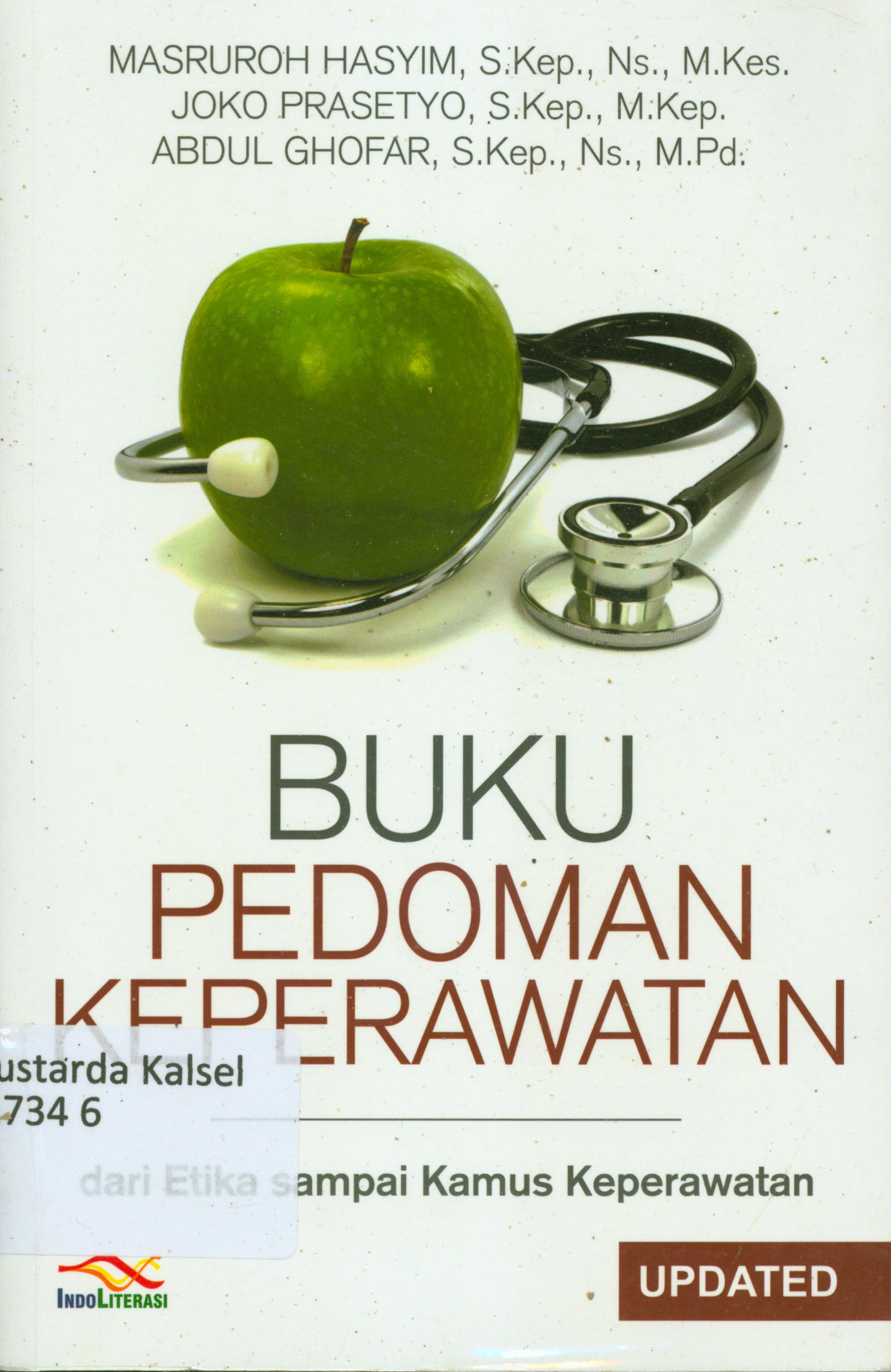 Cover Buku pedoman keperawatan / Masruroh Hasyim, Joko Prasetyo, Abdul Ghofar