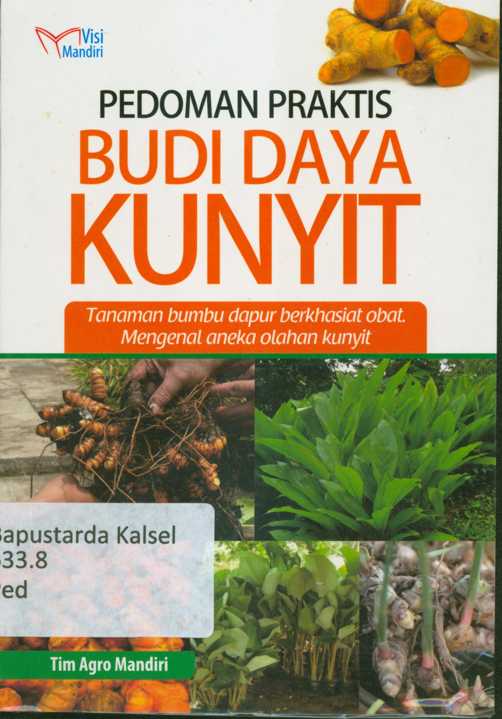 Cover Pedoman praktis budidaya kunyit : bumbu dapur berkhasiat obat, mengenal aneka olahan kunyit / Tim Agro Mandiri