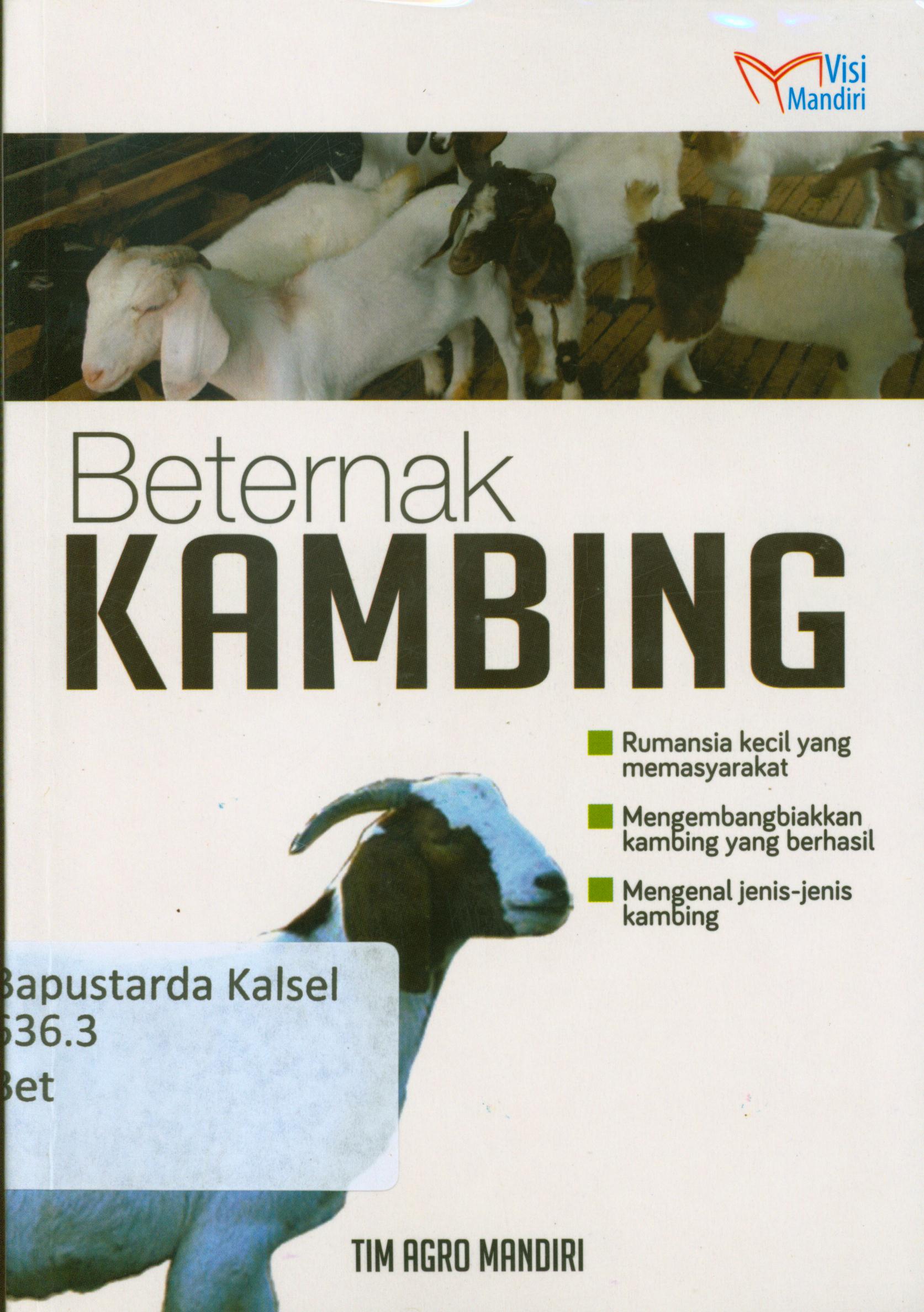 Cover Beternak kambing / Tim Agro Mandiri.