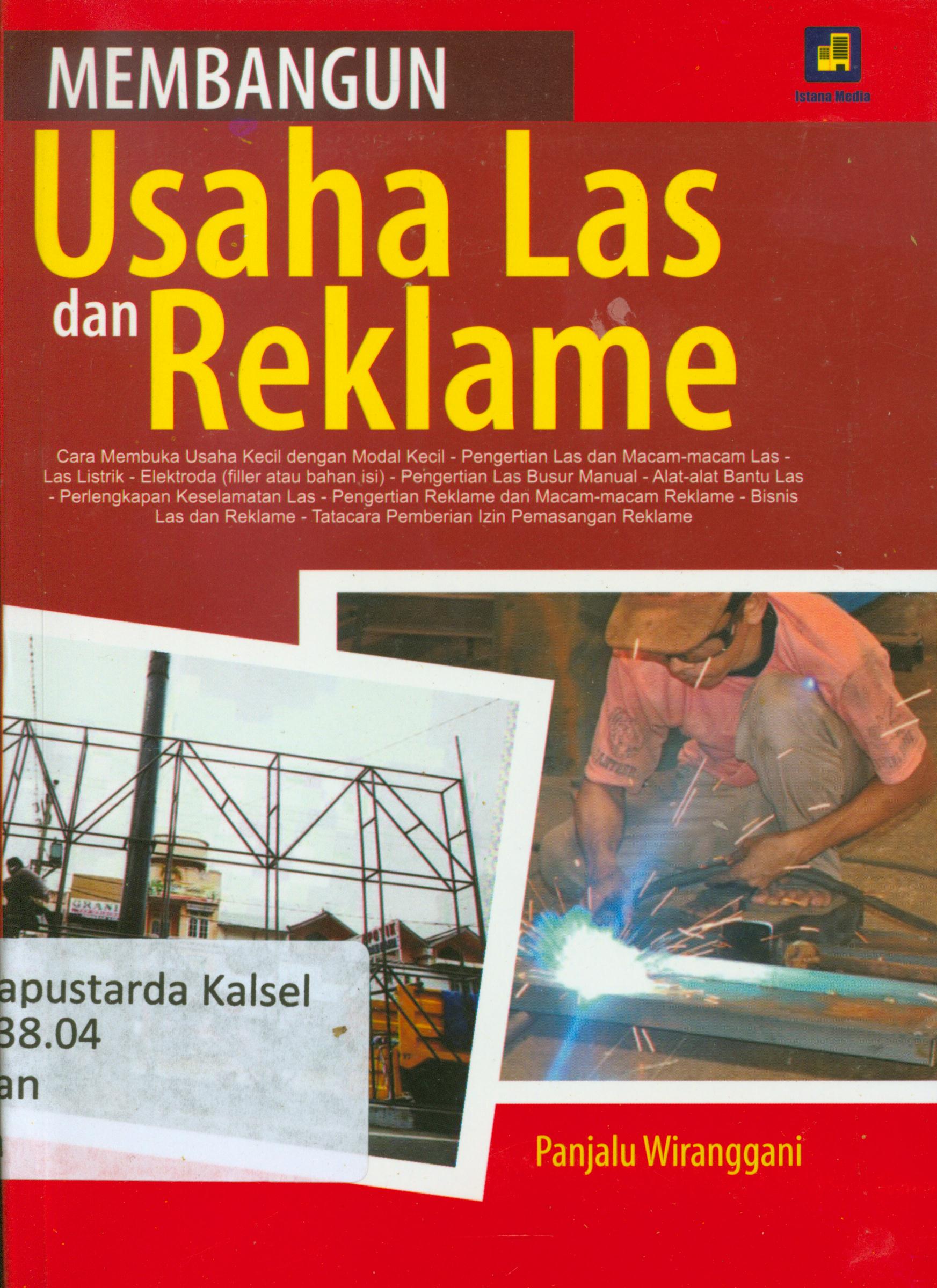 Cover Membangun usaha las dan reklame / Panjalu Wiranggani.